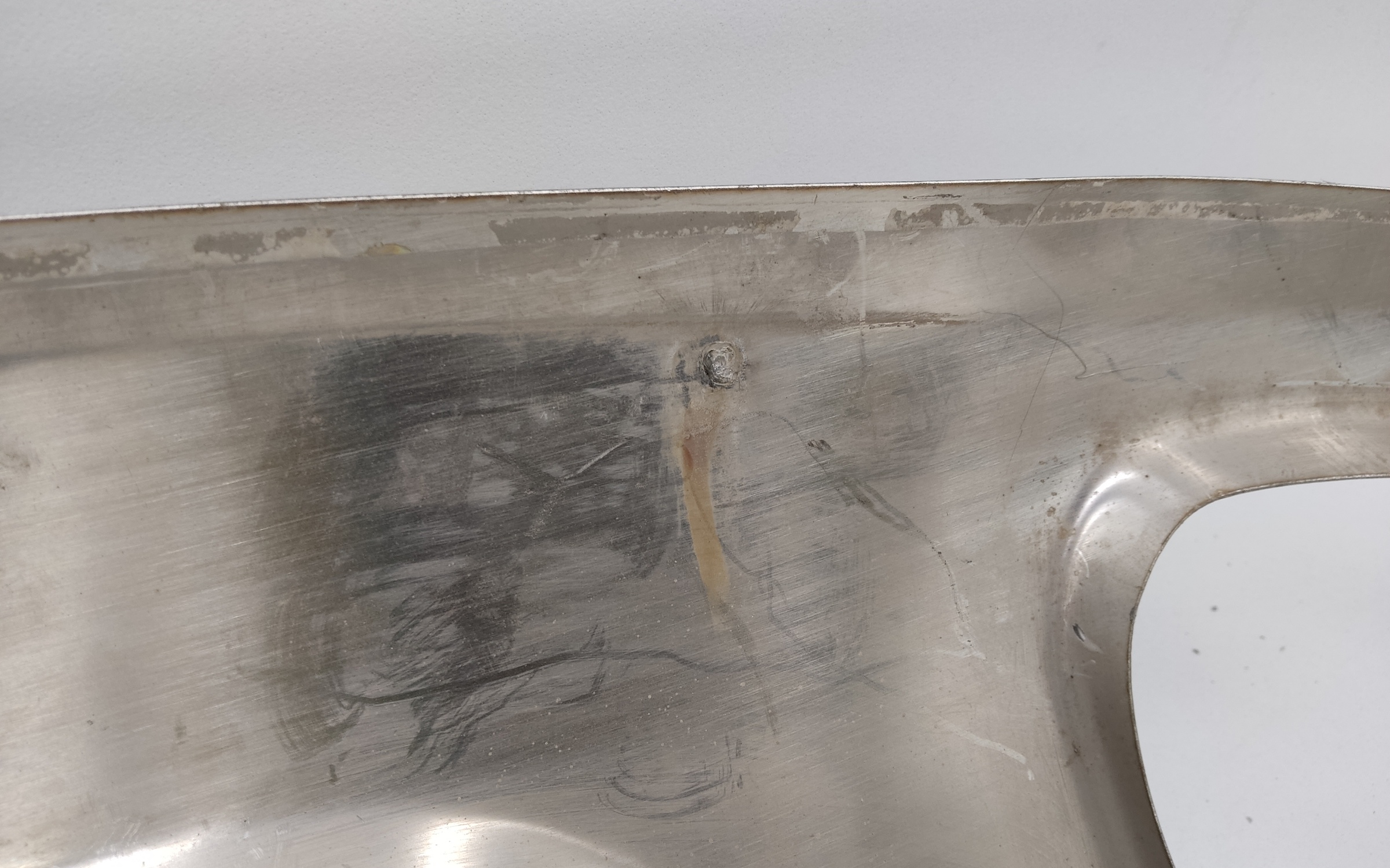 Юбка заднего бампера металл Volkswagen Touareg 2