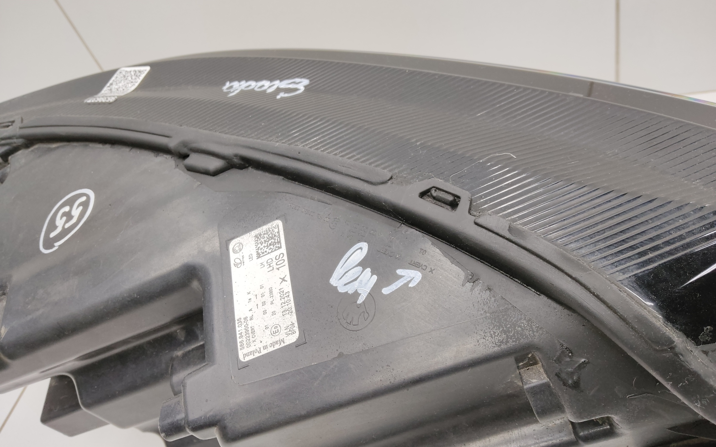 Фара передняя левая Skoda Kodiaq 1 Restail LED