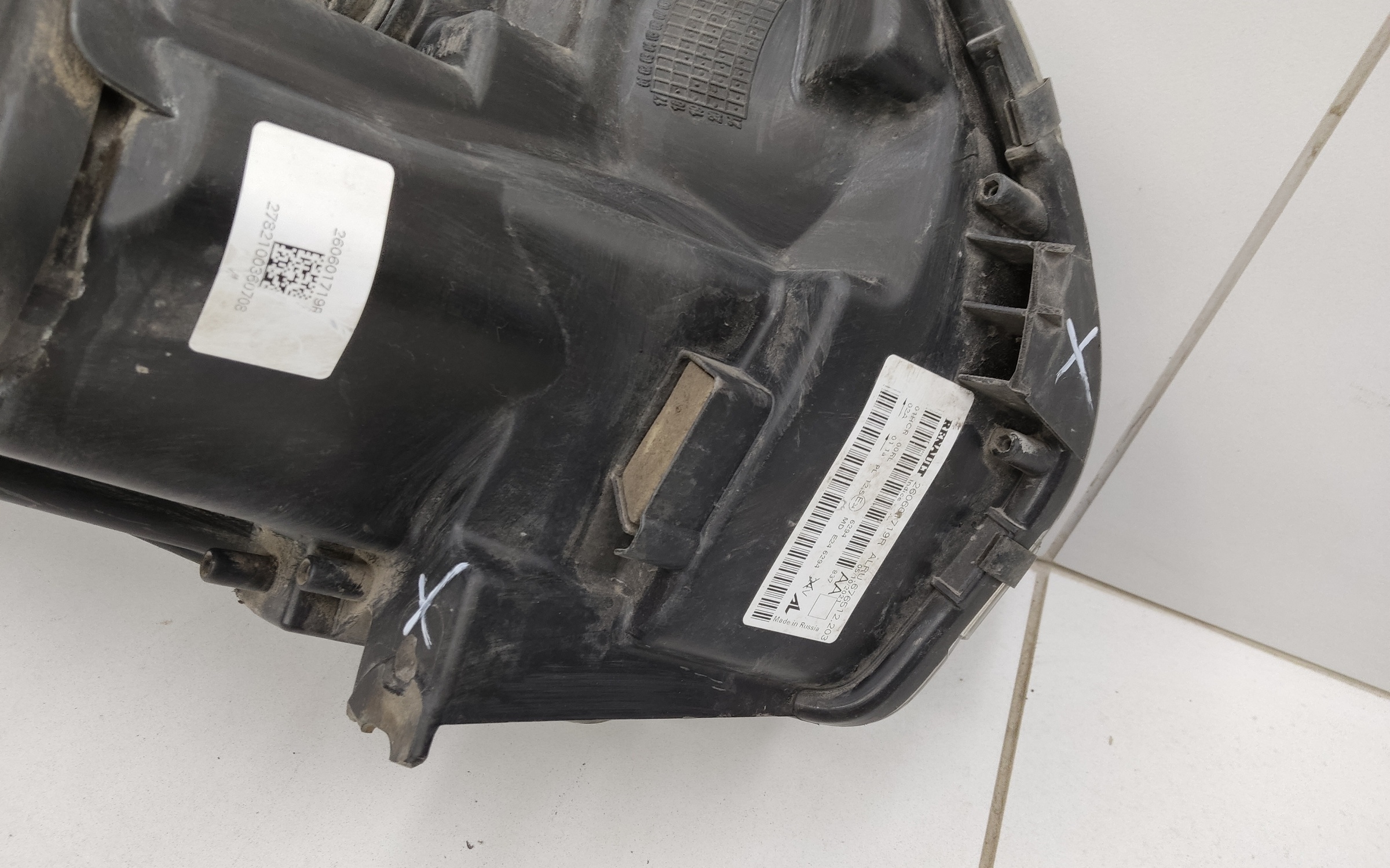 Фара передняя левая Renault Logan 2 Restail галоген с ДХО