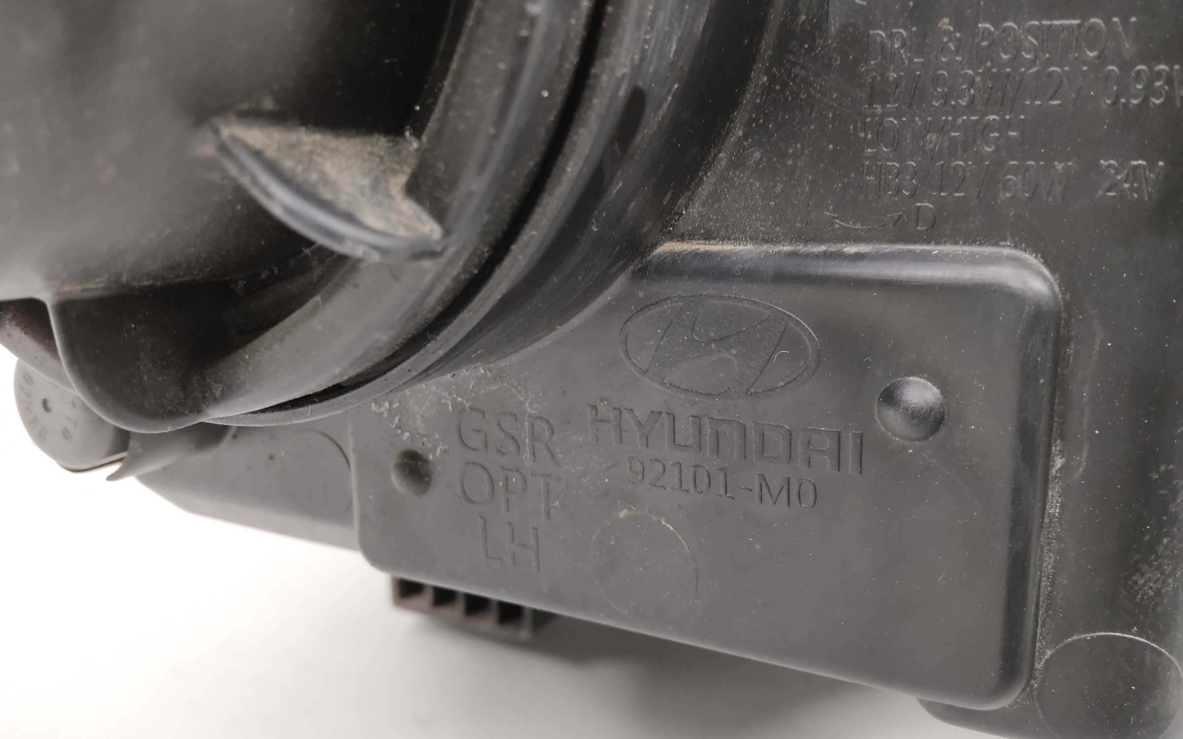 Фара передняя левая Hyundai Creta 1 галоген линза ДХО черная