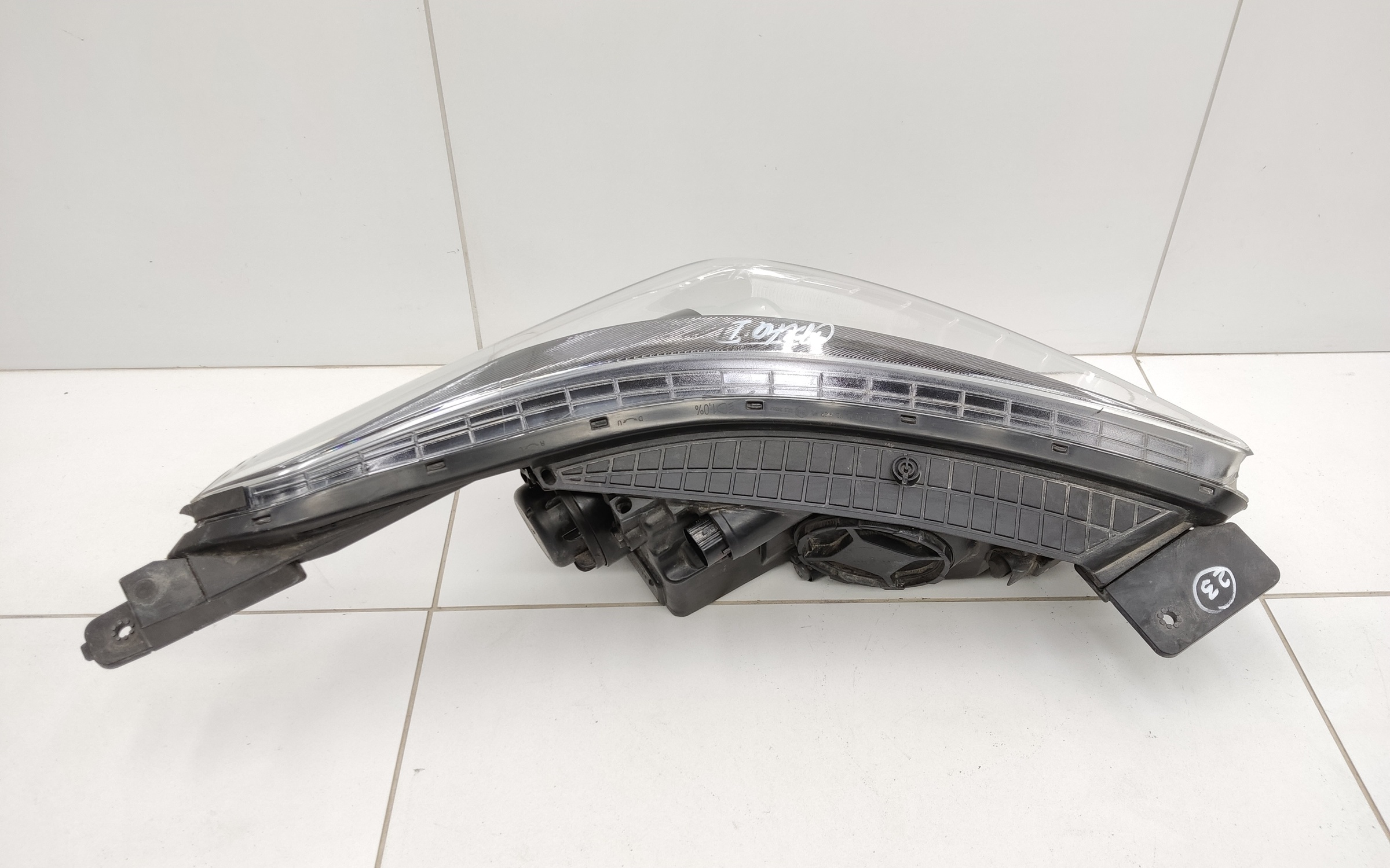 Фара передняя левая Hyundai Creta 1 галоген линза ДХО черная