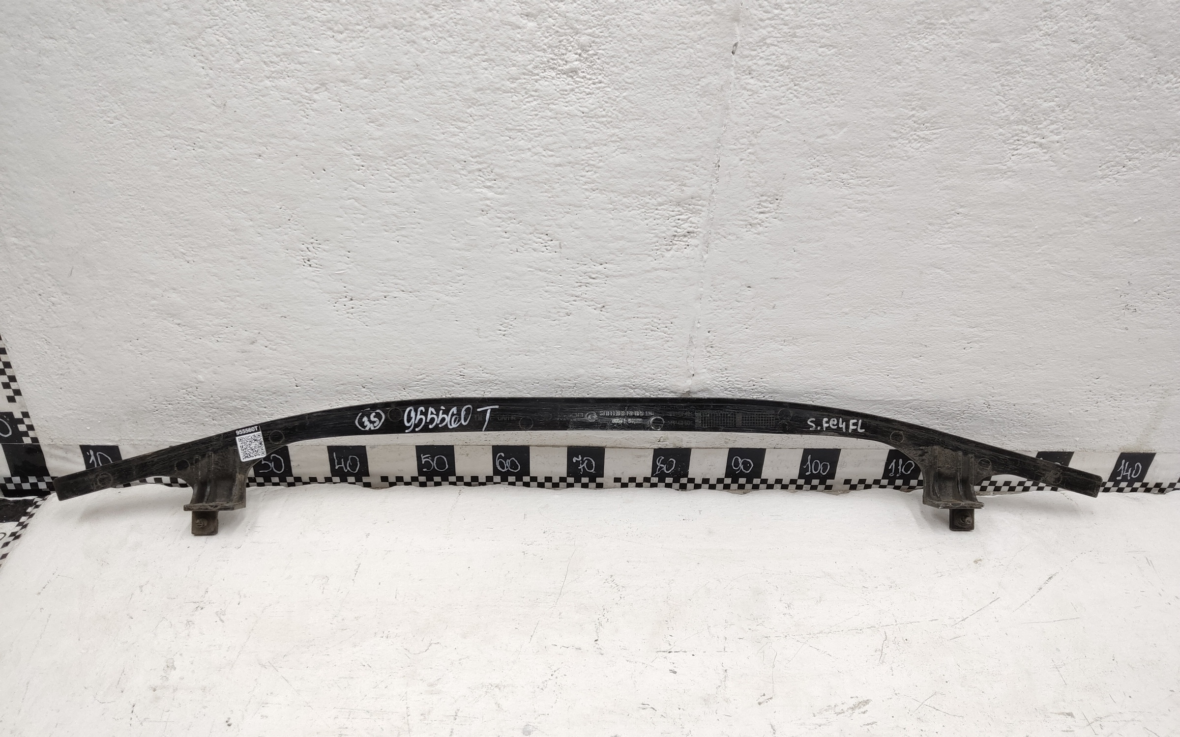 Усилитель переднего бампера нижний "дуга" Hyundai Santa Fe 4 Restail