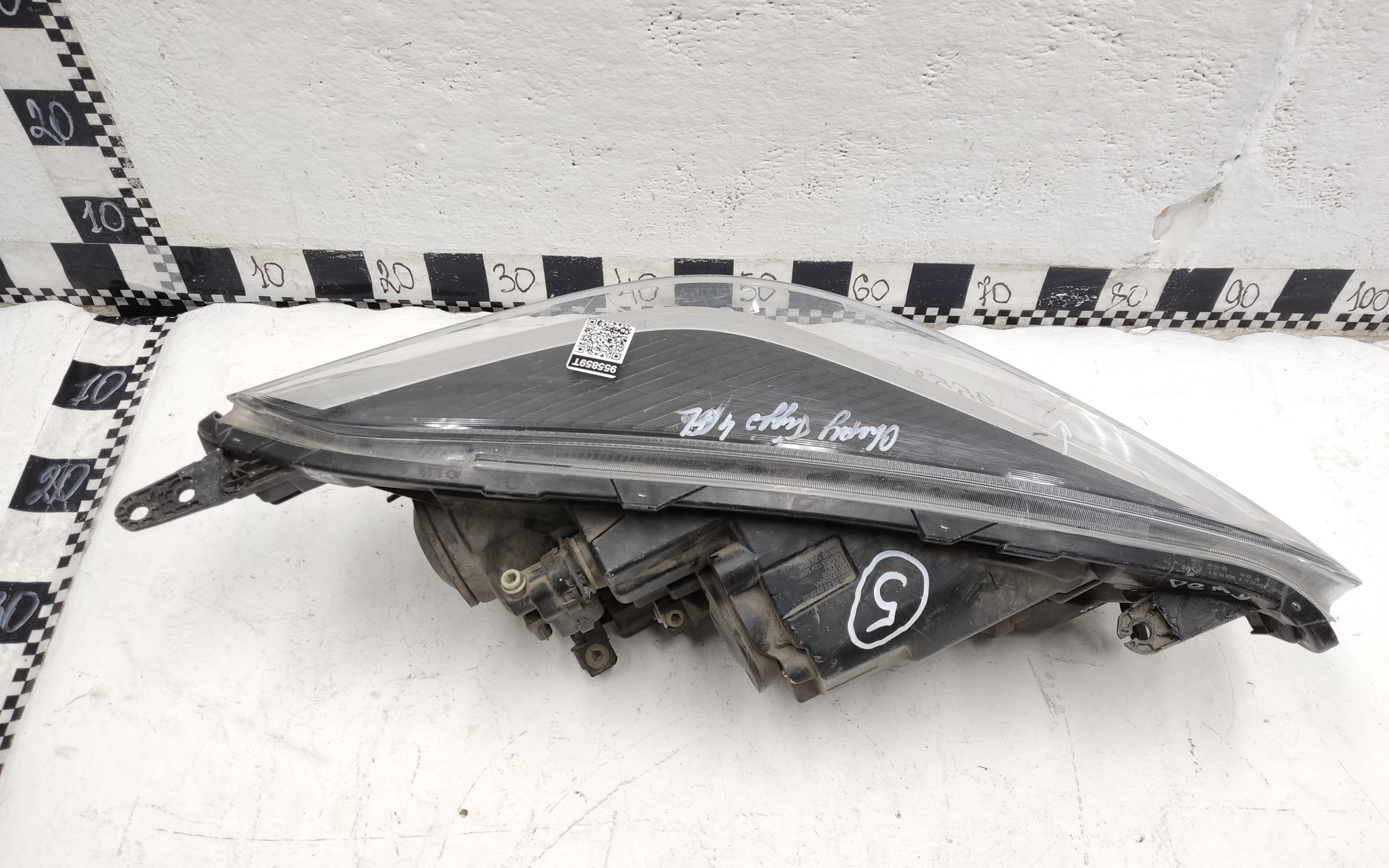 Фара передняя левая Chery Tiggo 4 Restail галоген линза черная