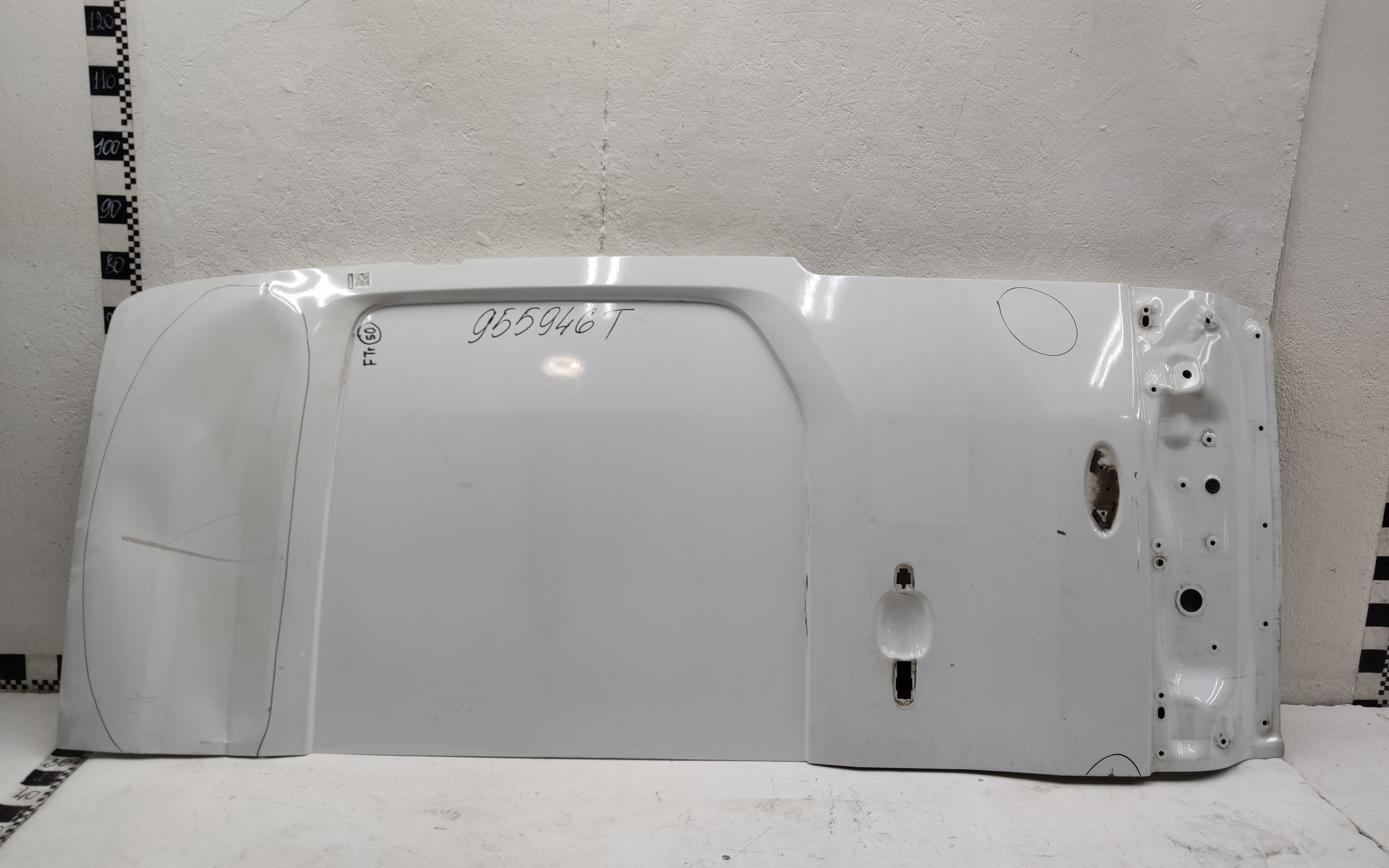 Дверь задняя правая распашная глухая высокая Ford Transit 7 215см