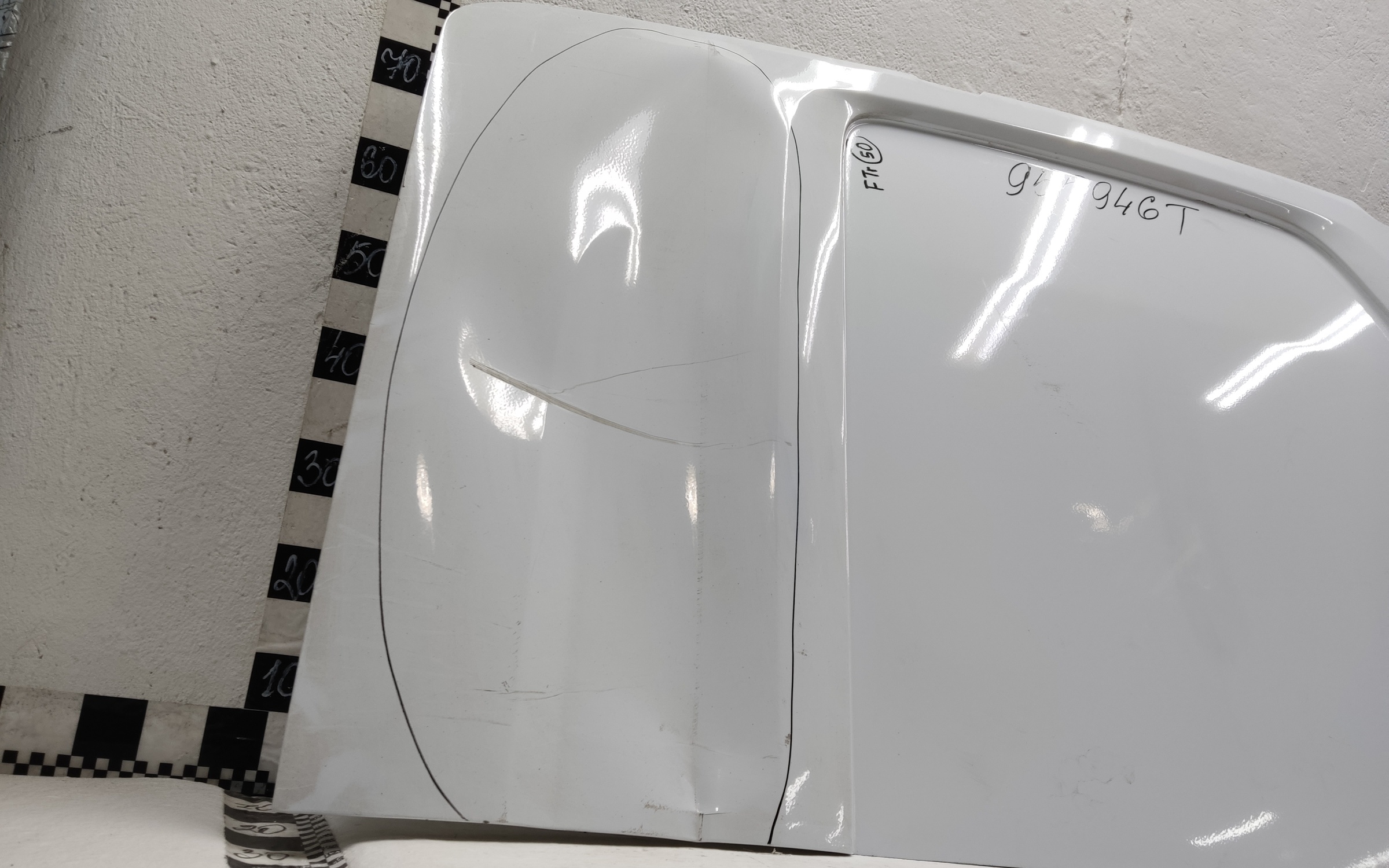 Дверь задняя правая распашная глухая высокая Ford Transit 7 215см