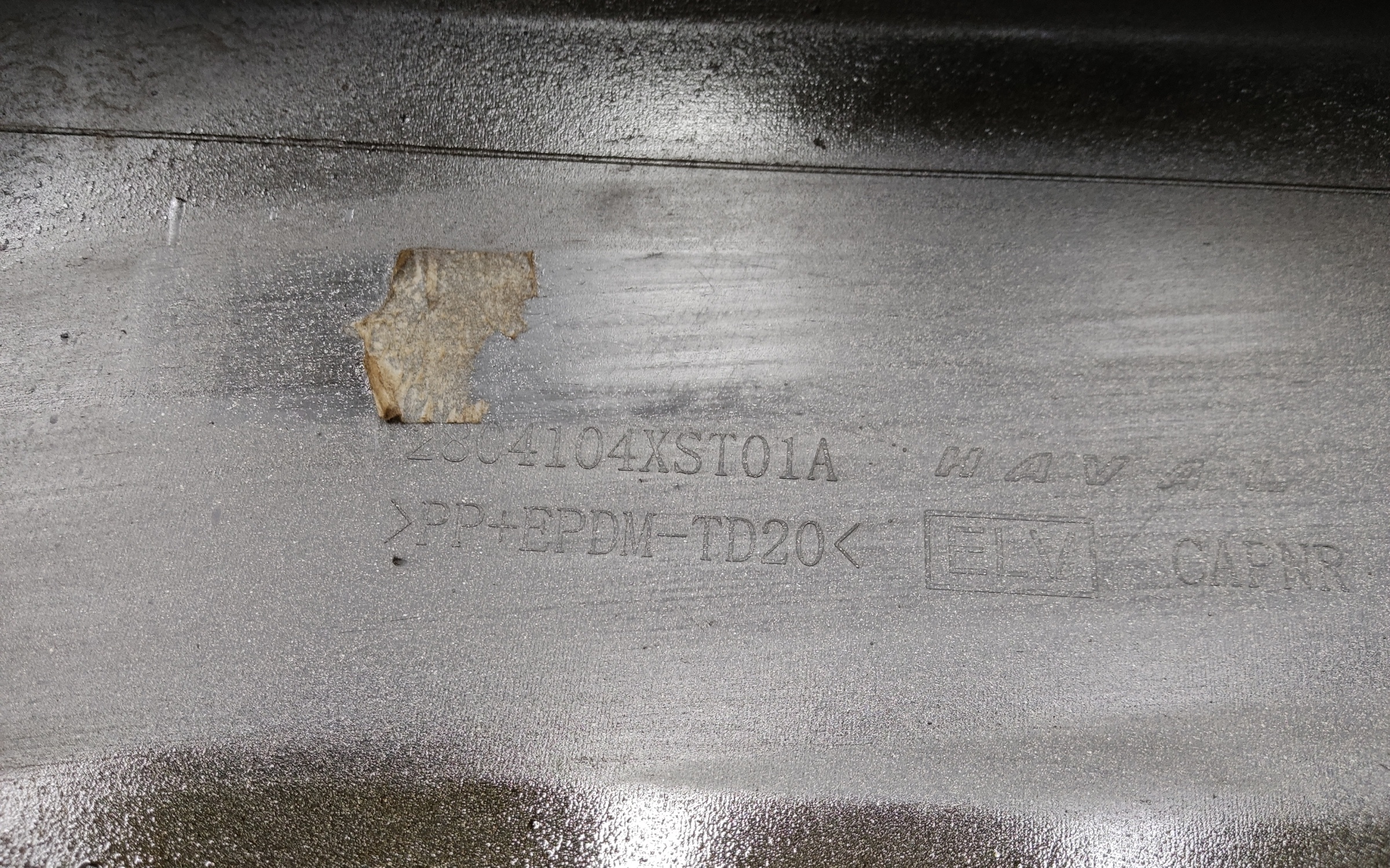 Бампер задний верхняя часть Haval Jolion Restail с отверстиями под накладки