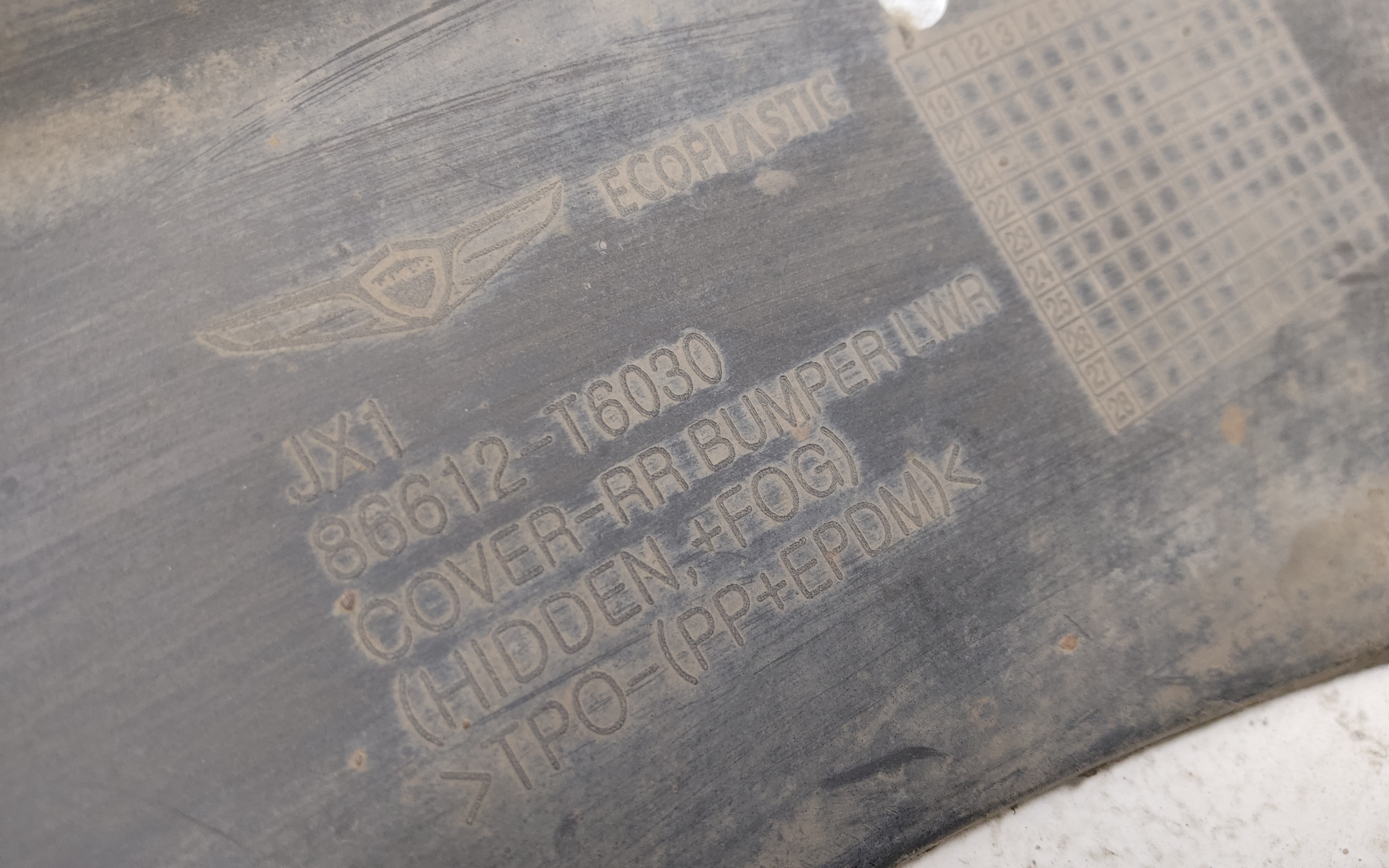 Юбка заднего бампера Genesis GV80