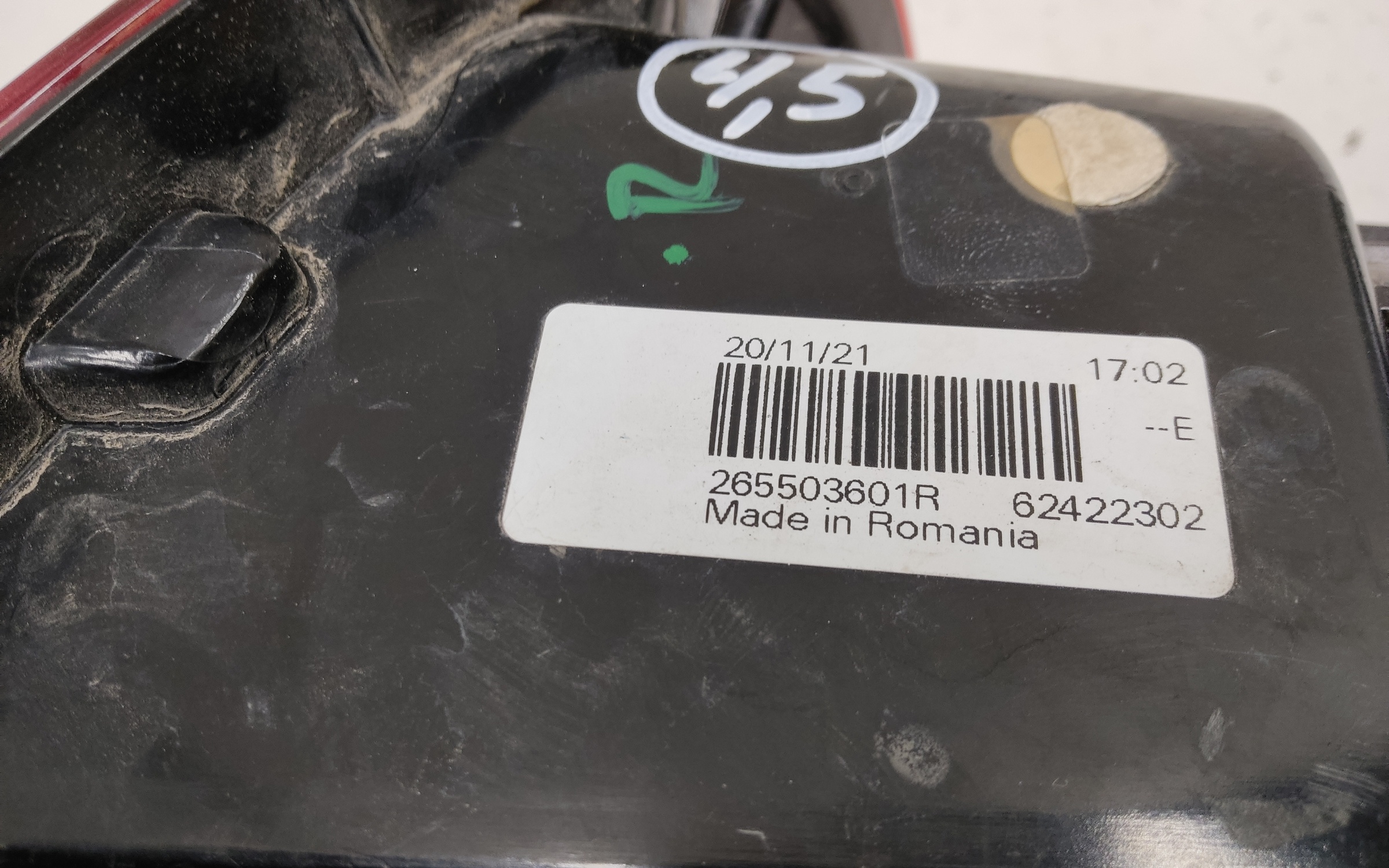 Фонарь задний правый Renault Duster 2