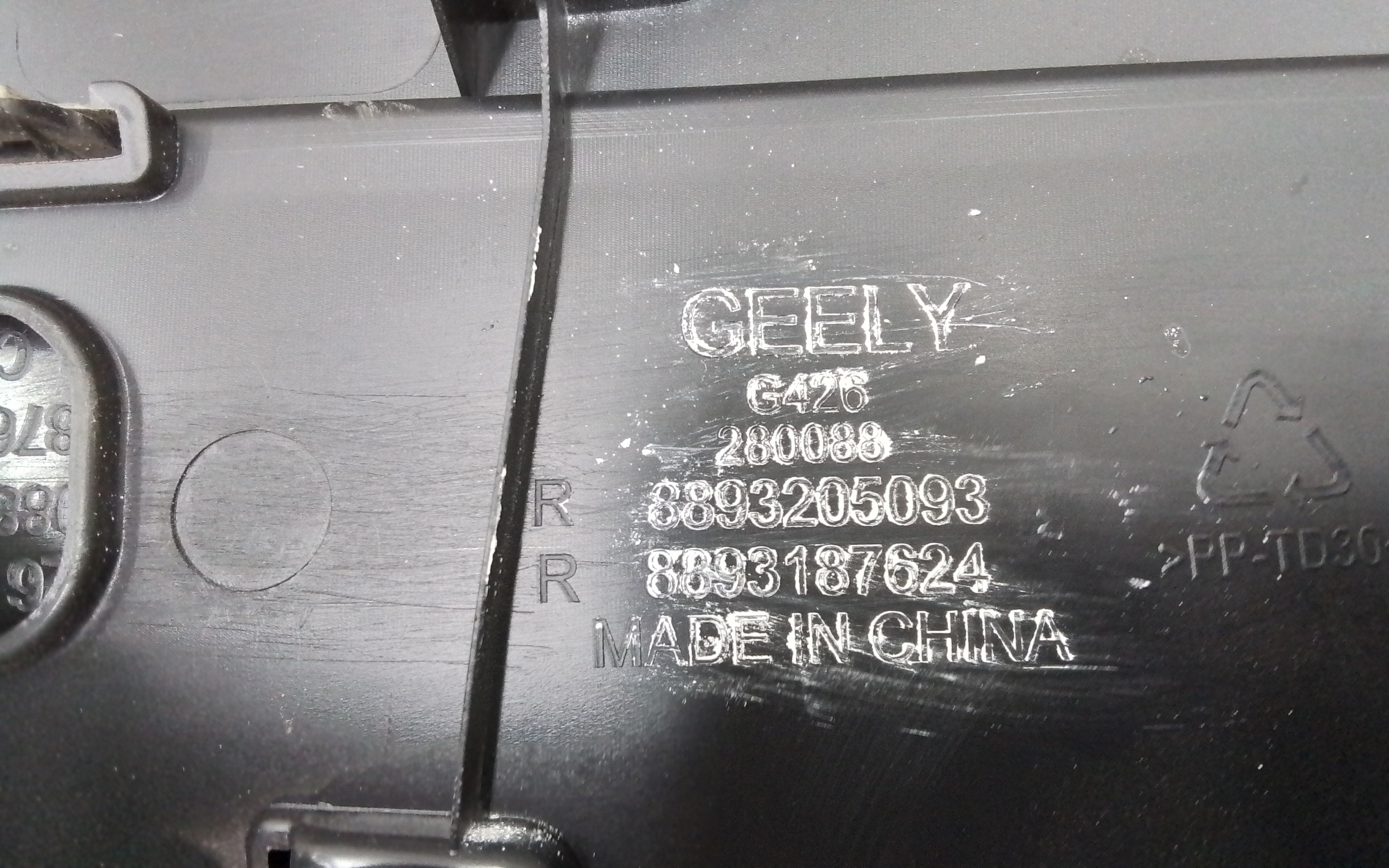 Накладка двери передней правой Geely Cityray
