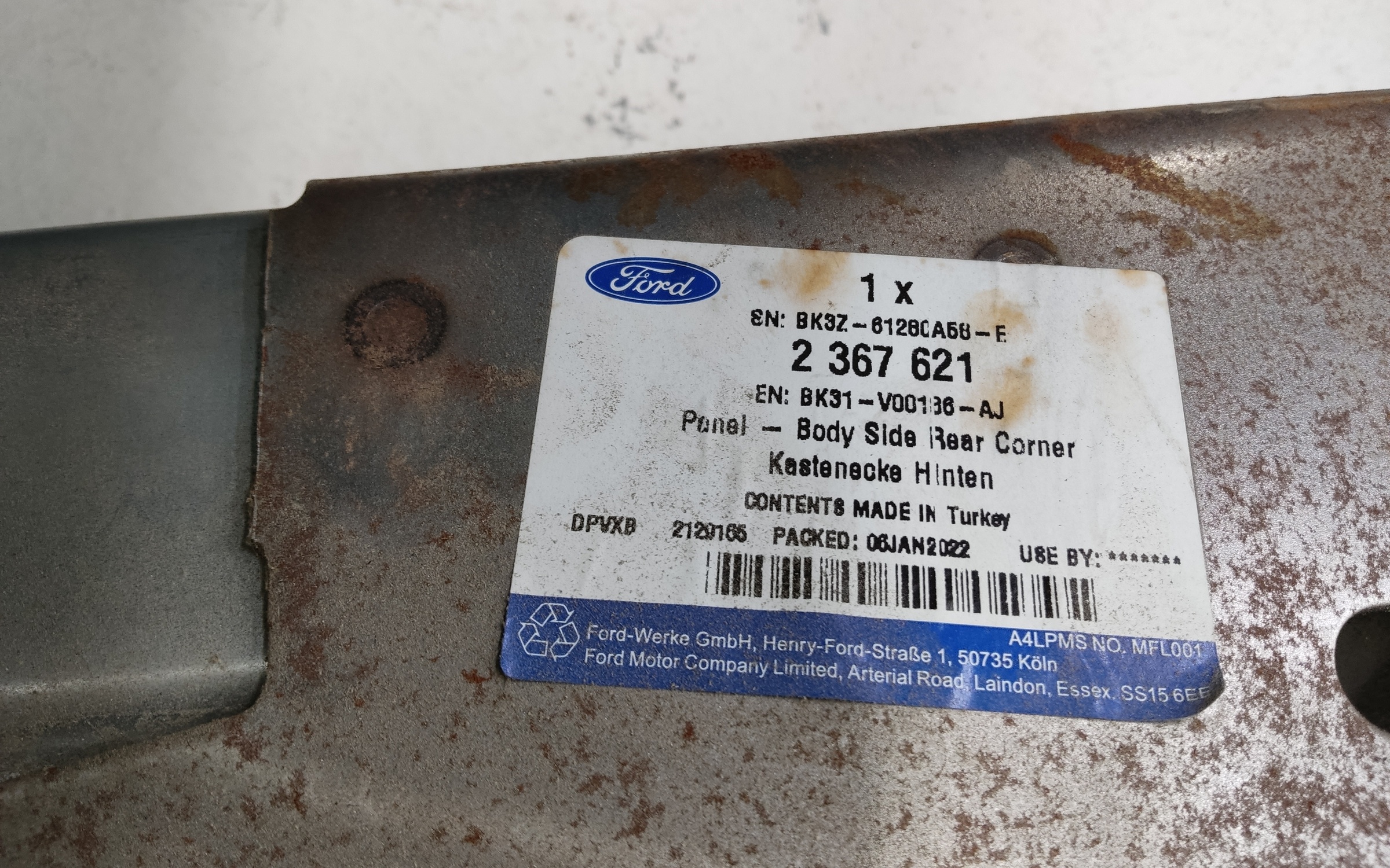 Стойка кузова задняя правая Ford Transit 7