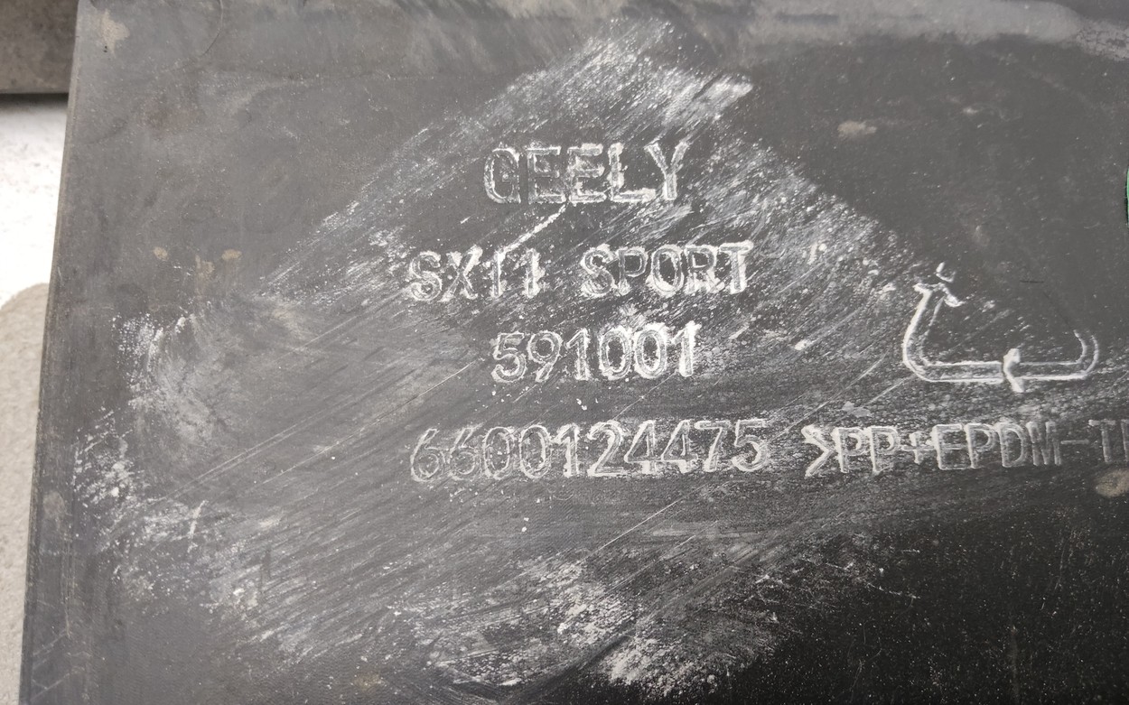 Пыльник переднего бампера Geely Coolray