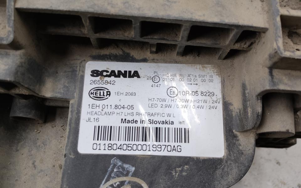 Фара передняя левая Scania 6 Series галоген