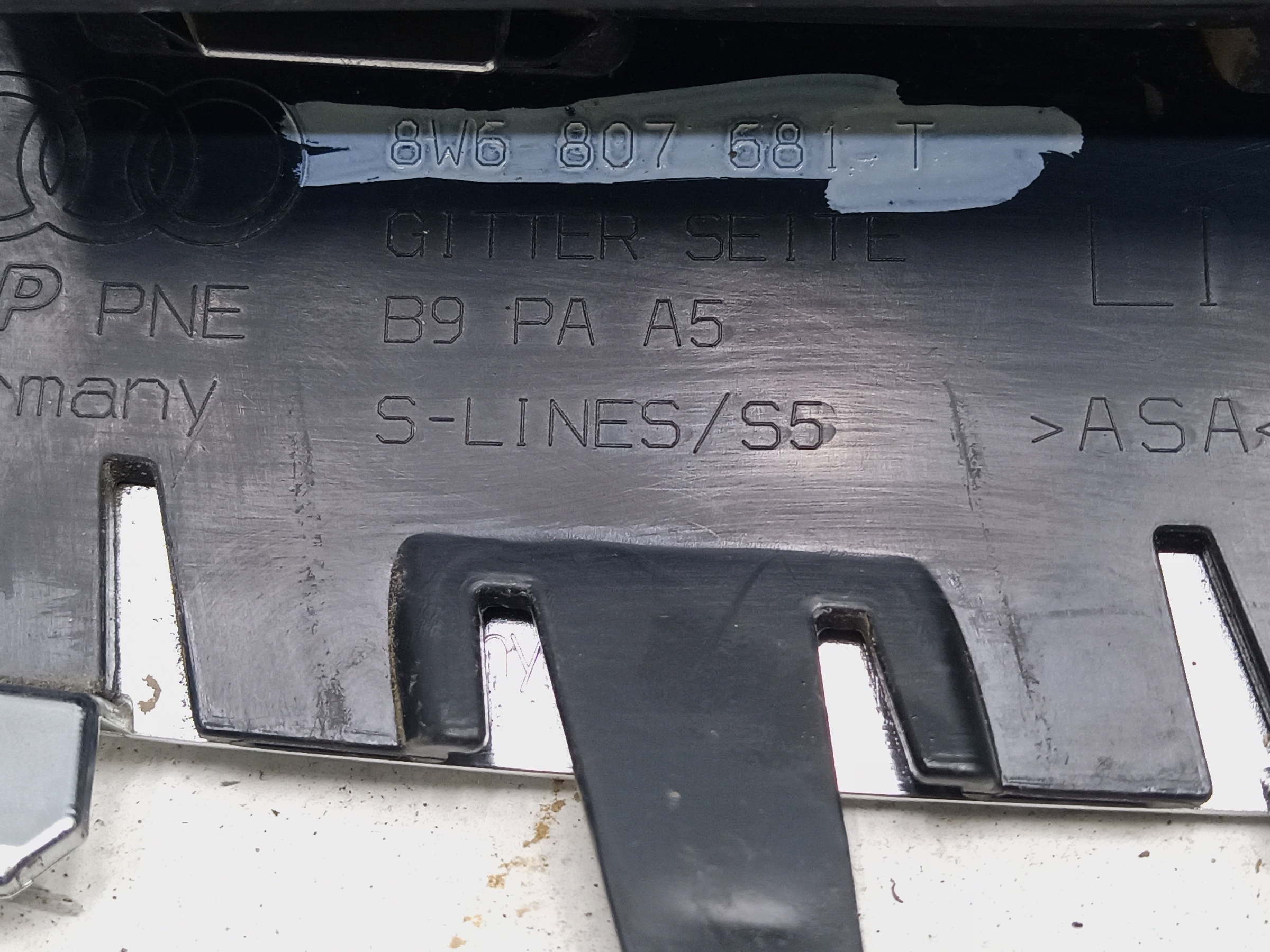 Рамка ПТФ передней левой Audi A5 2 Restail S-Line