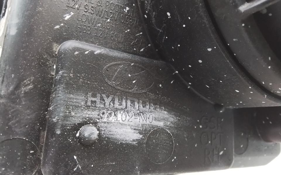 Фара передняя правая Hyundai Creta 1 линза с ДХО черная