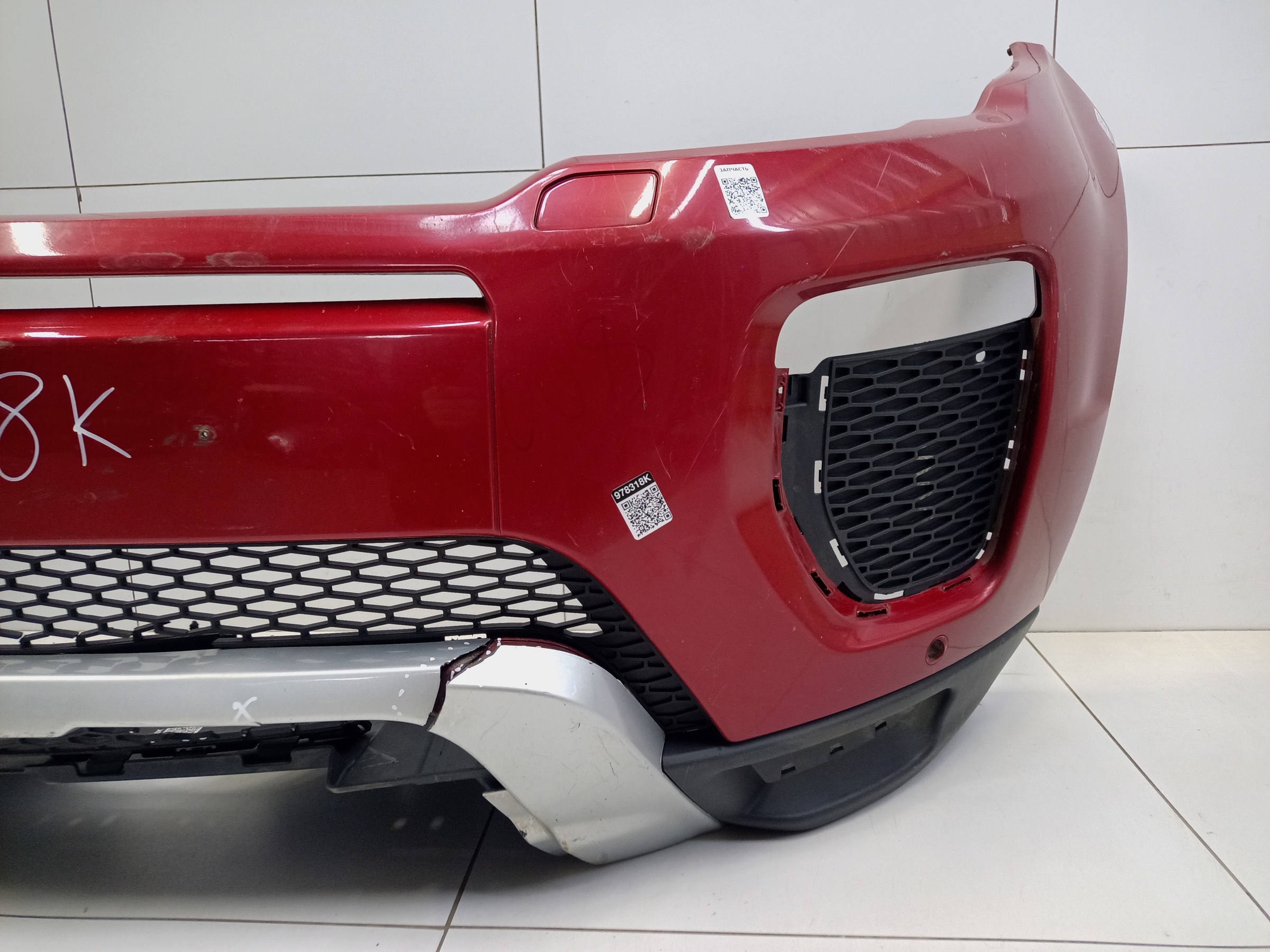 Бампер передний Land Rover Range Rover Evoque 1 Restail под омыватели и парктроник