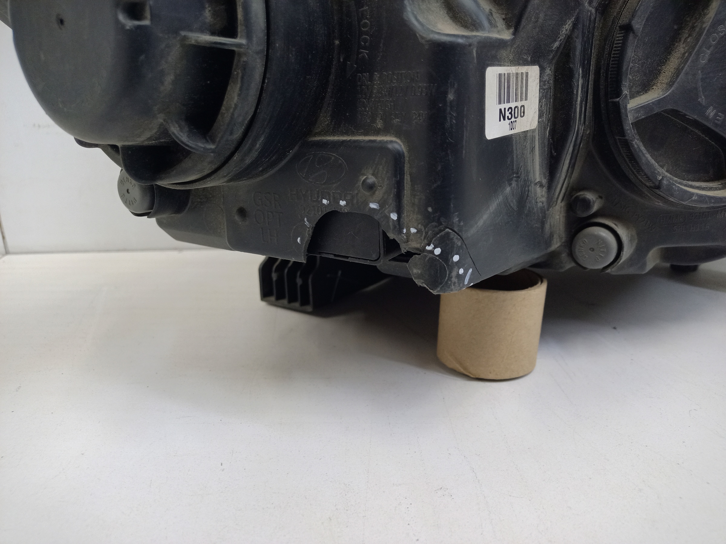 Фара передняя левая Hyundai Creta 1 галоген линза ДХО черная