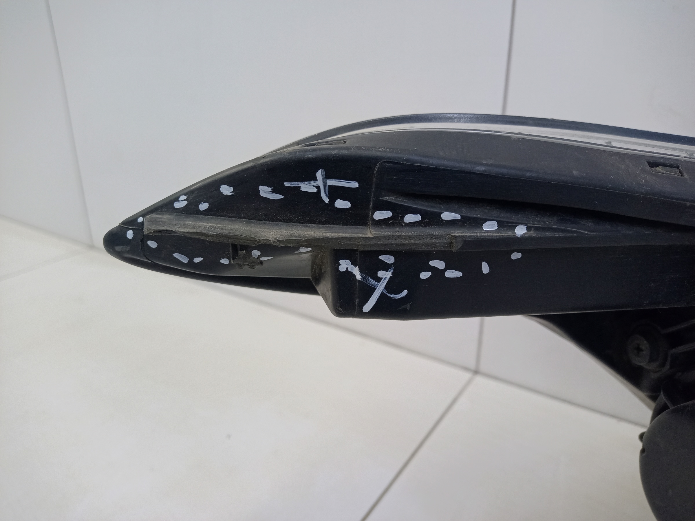 Фара передняя левая Hyundai Creta 1 галоген линза ДХО черная