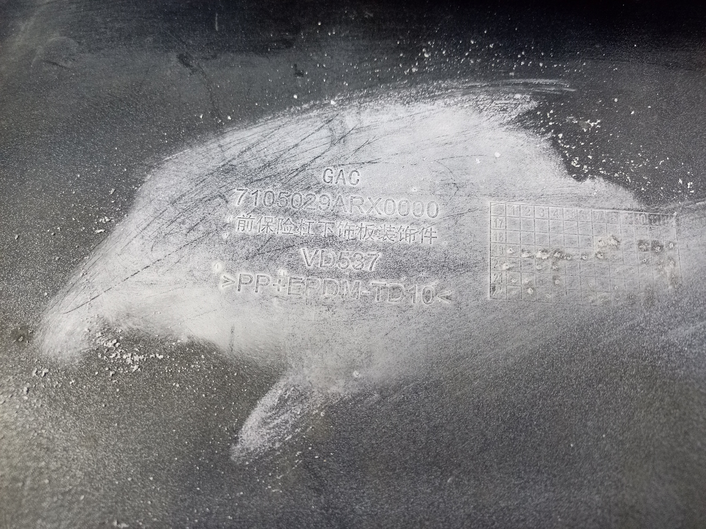 Накладка переднего бампера GAC GS5