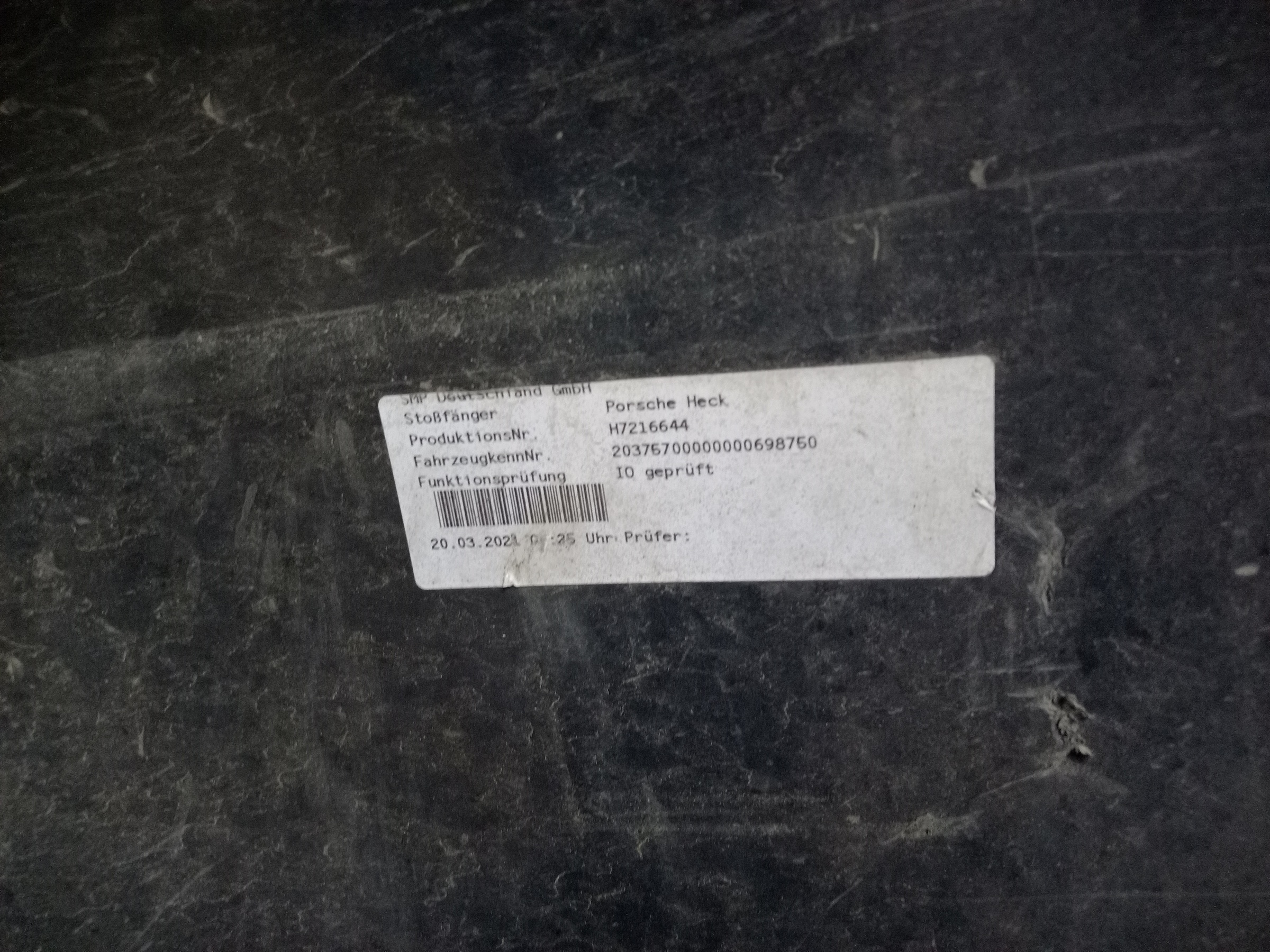 Бампер задний Porsche Taycan