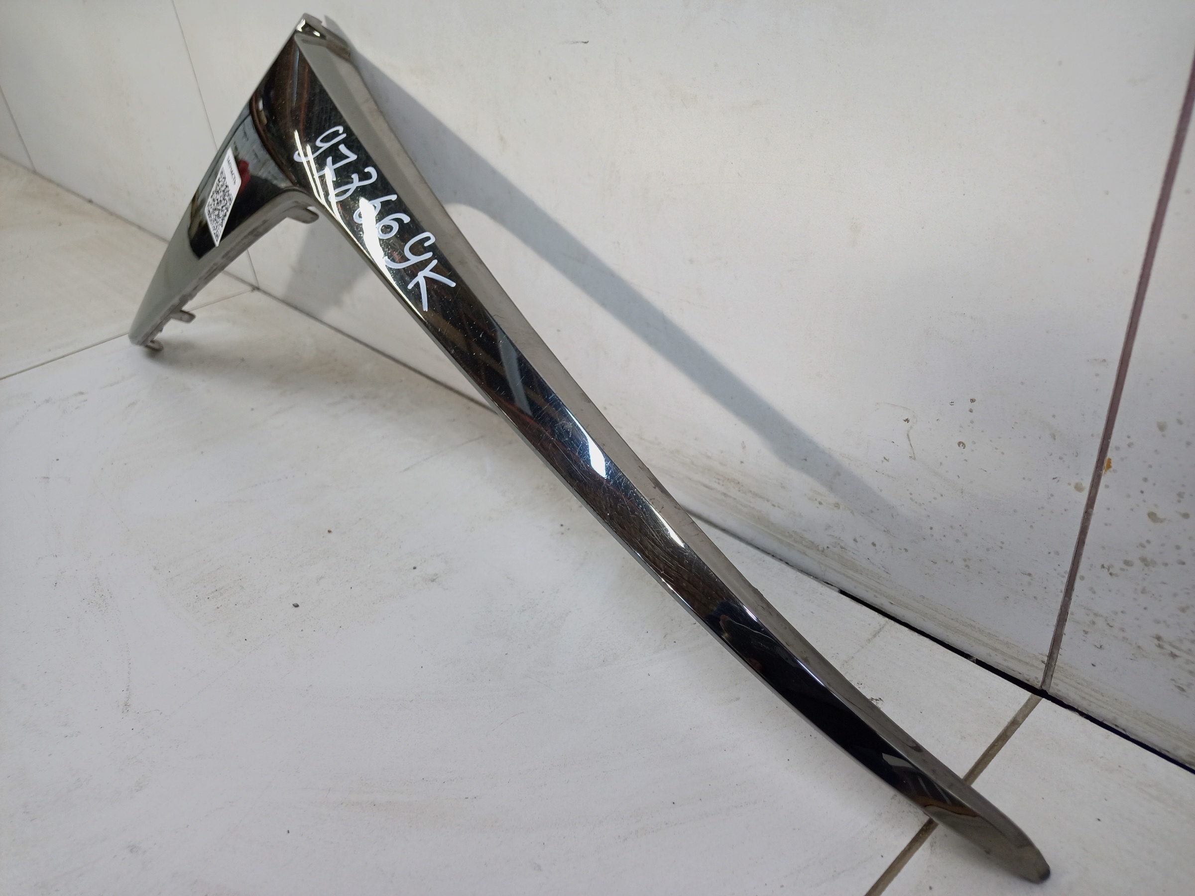 Накладка переднего бампера левая черный хром Chery Tiggo 7 Pro Max