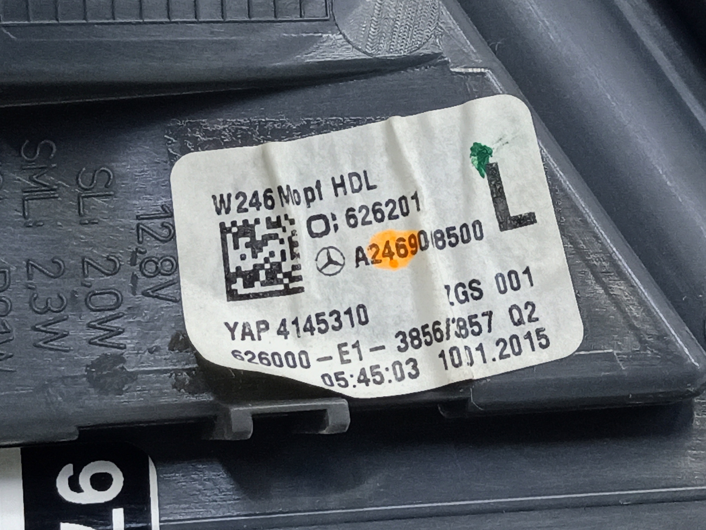 Фонарь задний левый внутренний Mercedes Benz B-Klasse W246