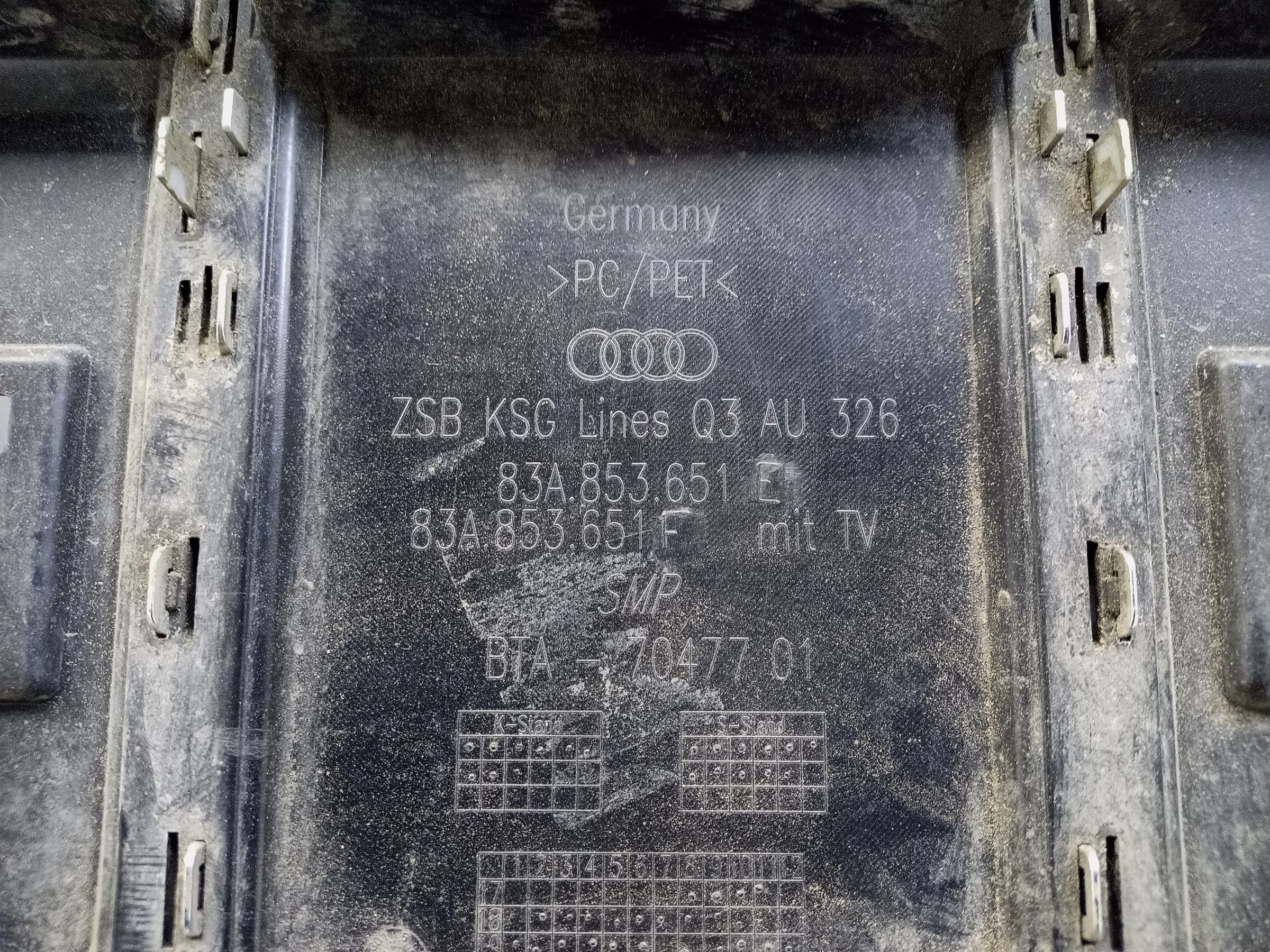 Решетка радиатора Audi Q3 2 F3