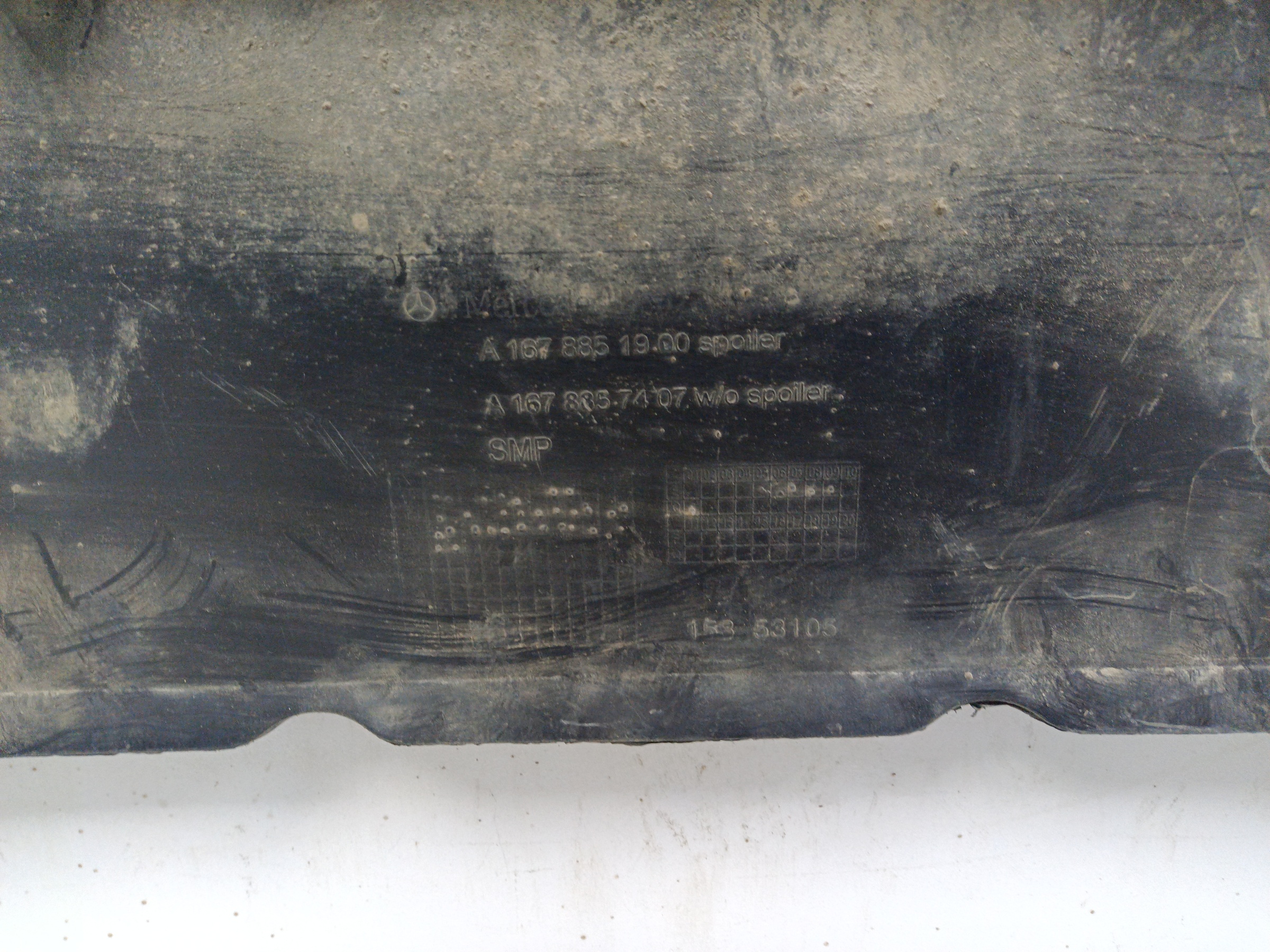 Юбка переднего бампера Mercedes Benz GLE-klasse V167