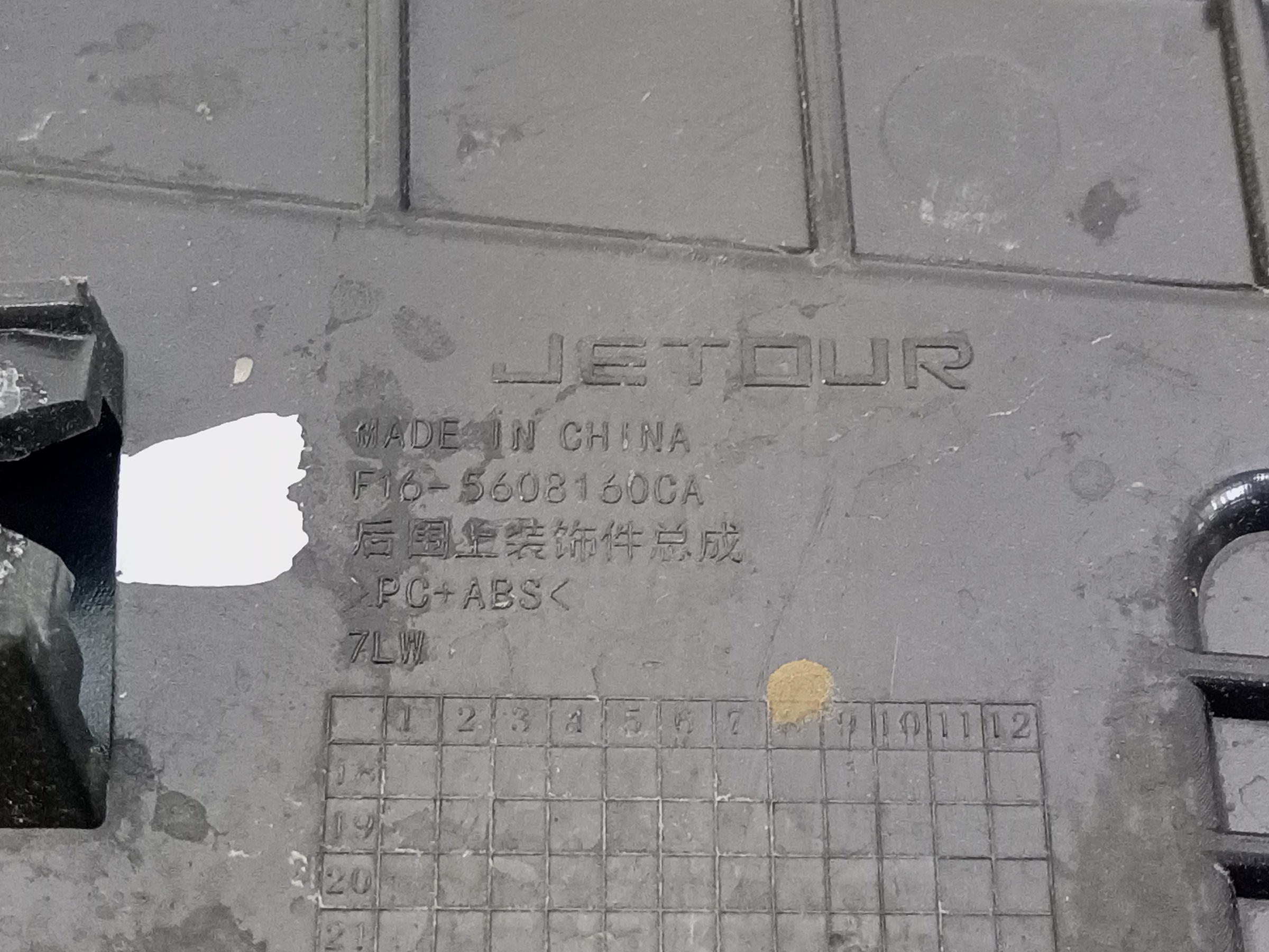 Накладка крышки багажника Jetour Dashing