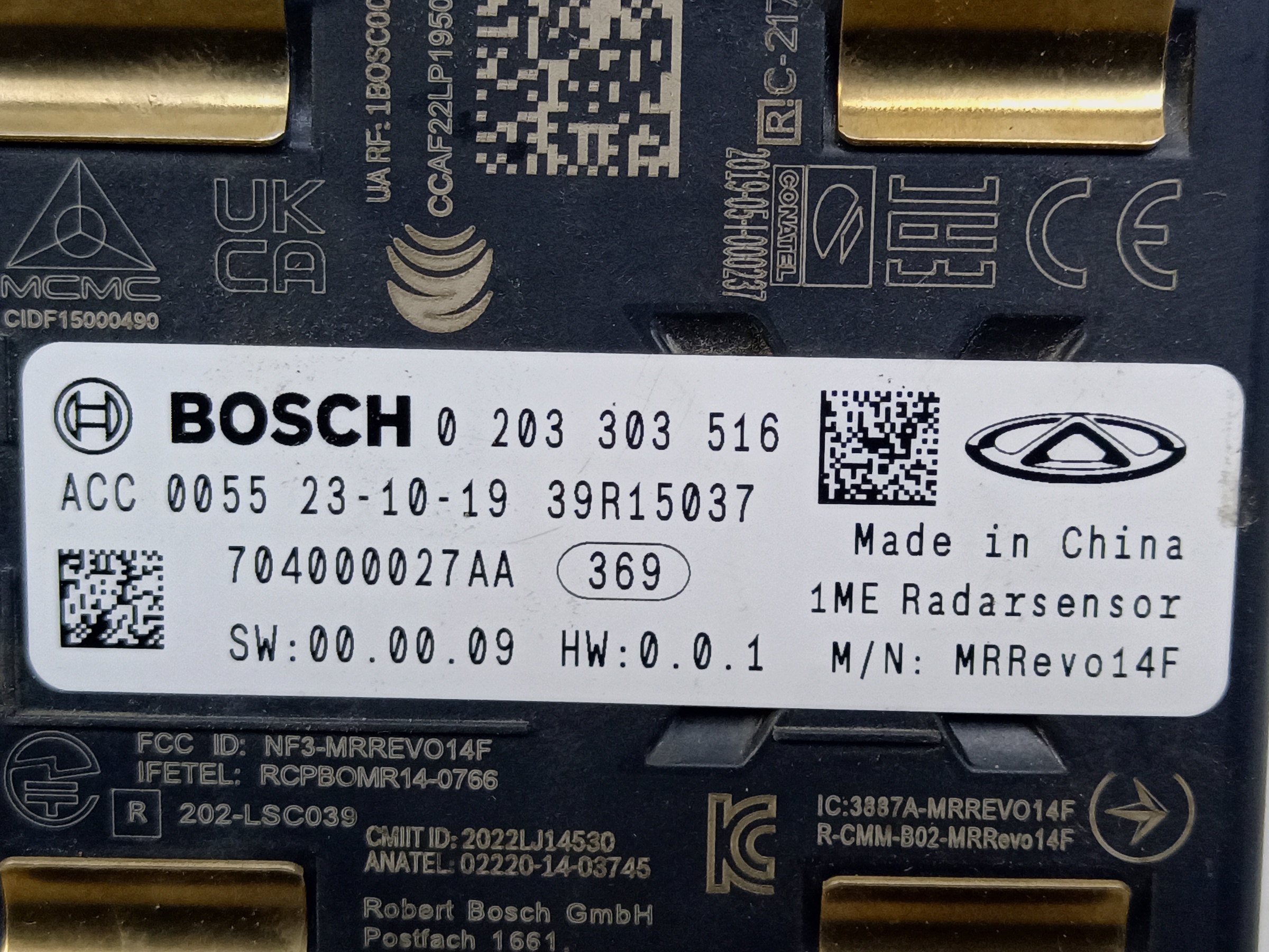 Радар круиз контроля Chery Tiggo 8 Pro