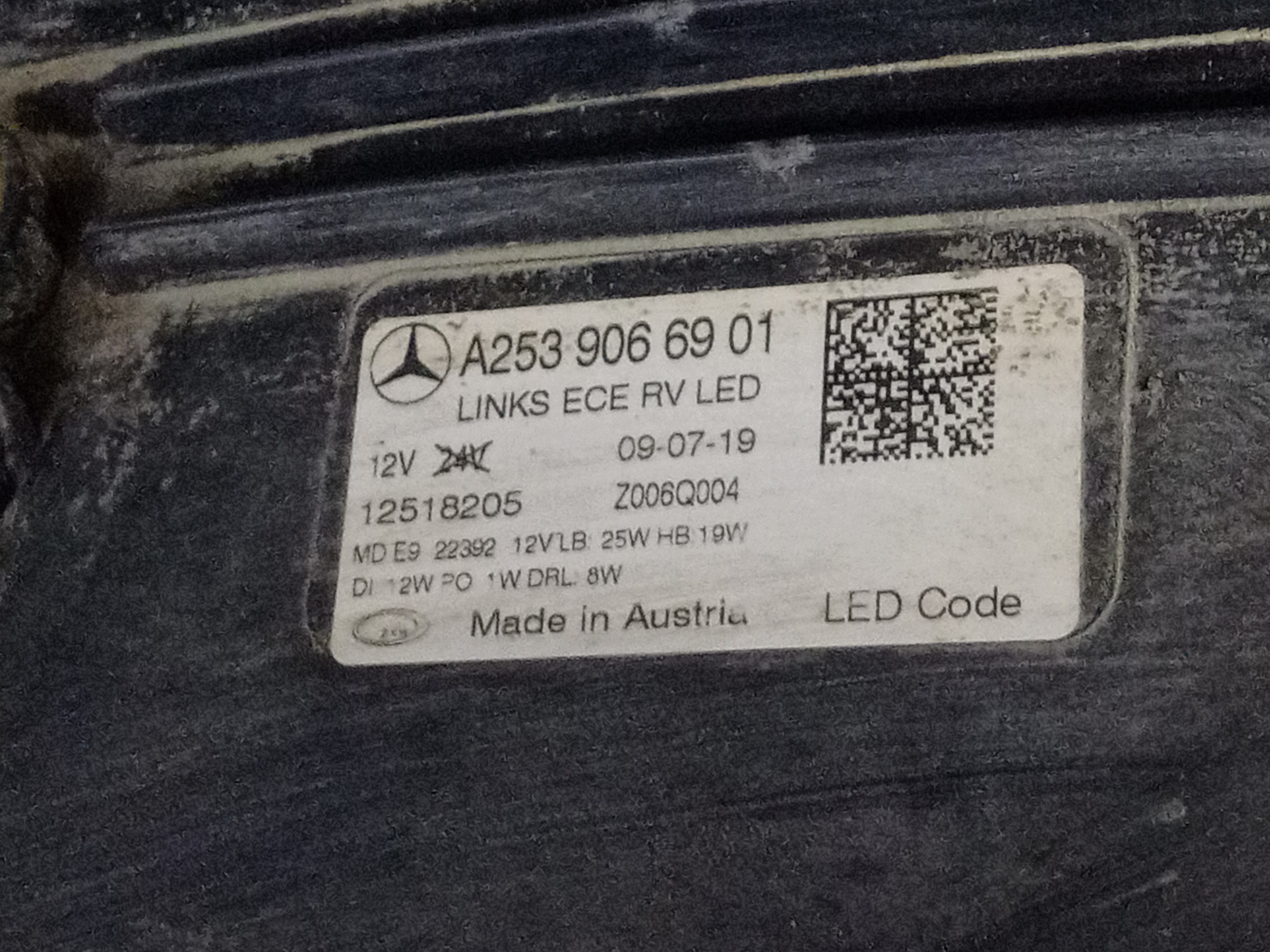 Фара передняя левая Mercedes Benz GLC-Klasse X253 Restail LED