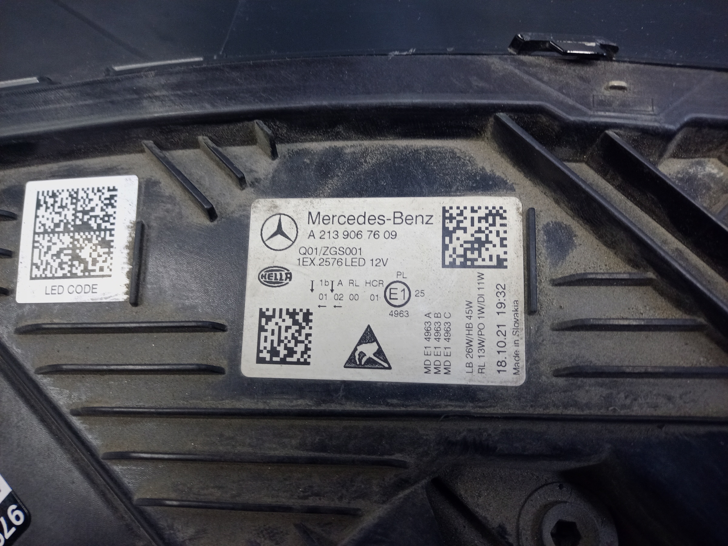 Фара передняя правая Mercedes Benz E-klasse W213 Restail LED