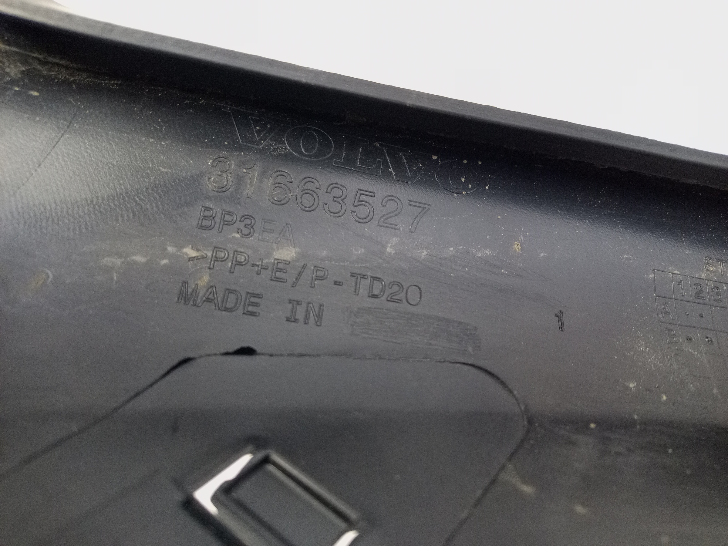 Юбка переднего бампера Volvo XC90 2