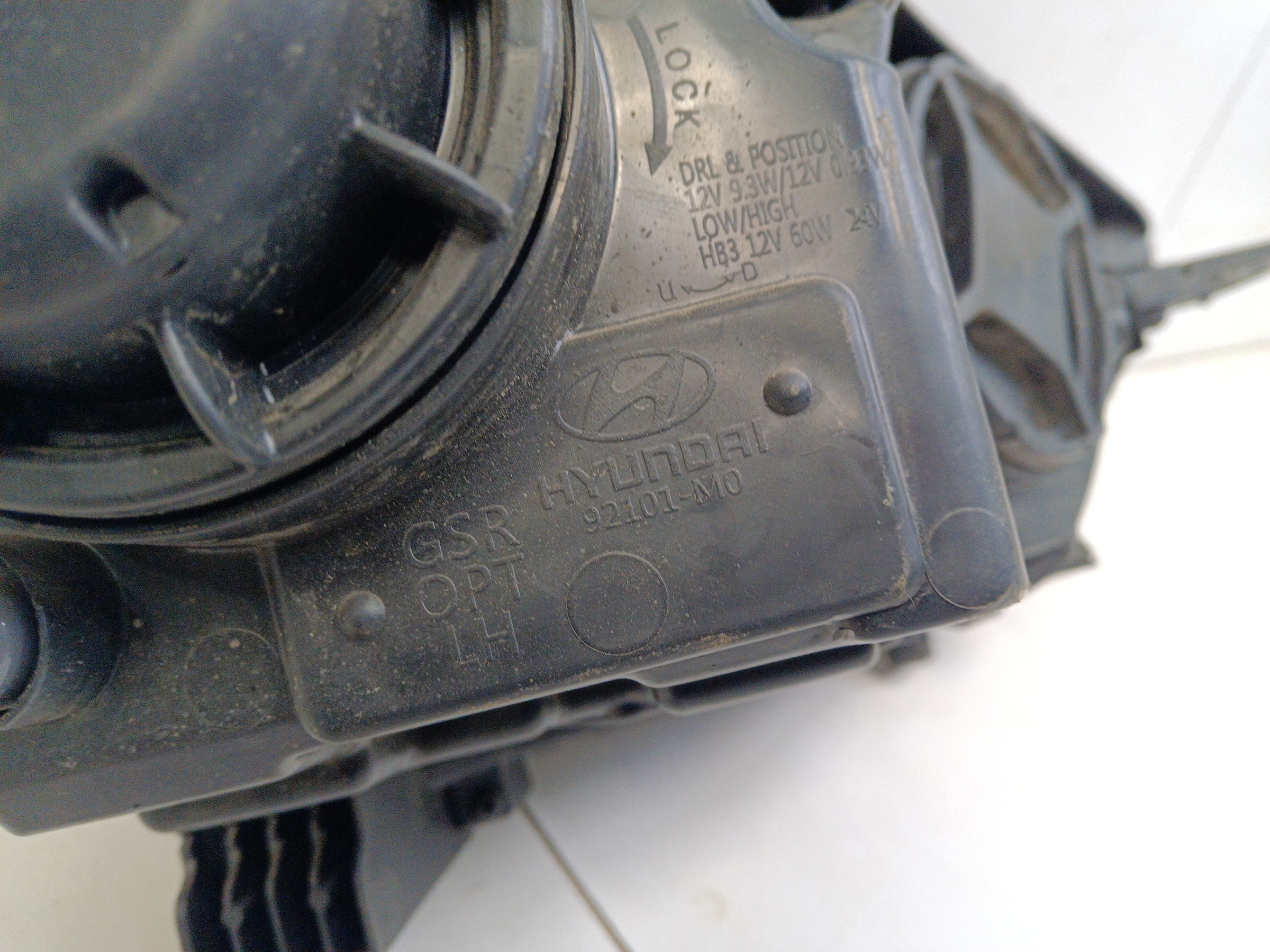 Фара передняя левая Hyundai Creta 1 галоген линза ДХО черная