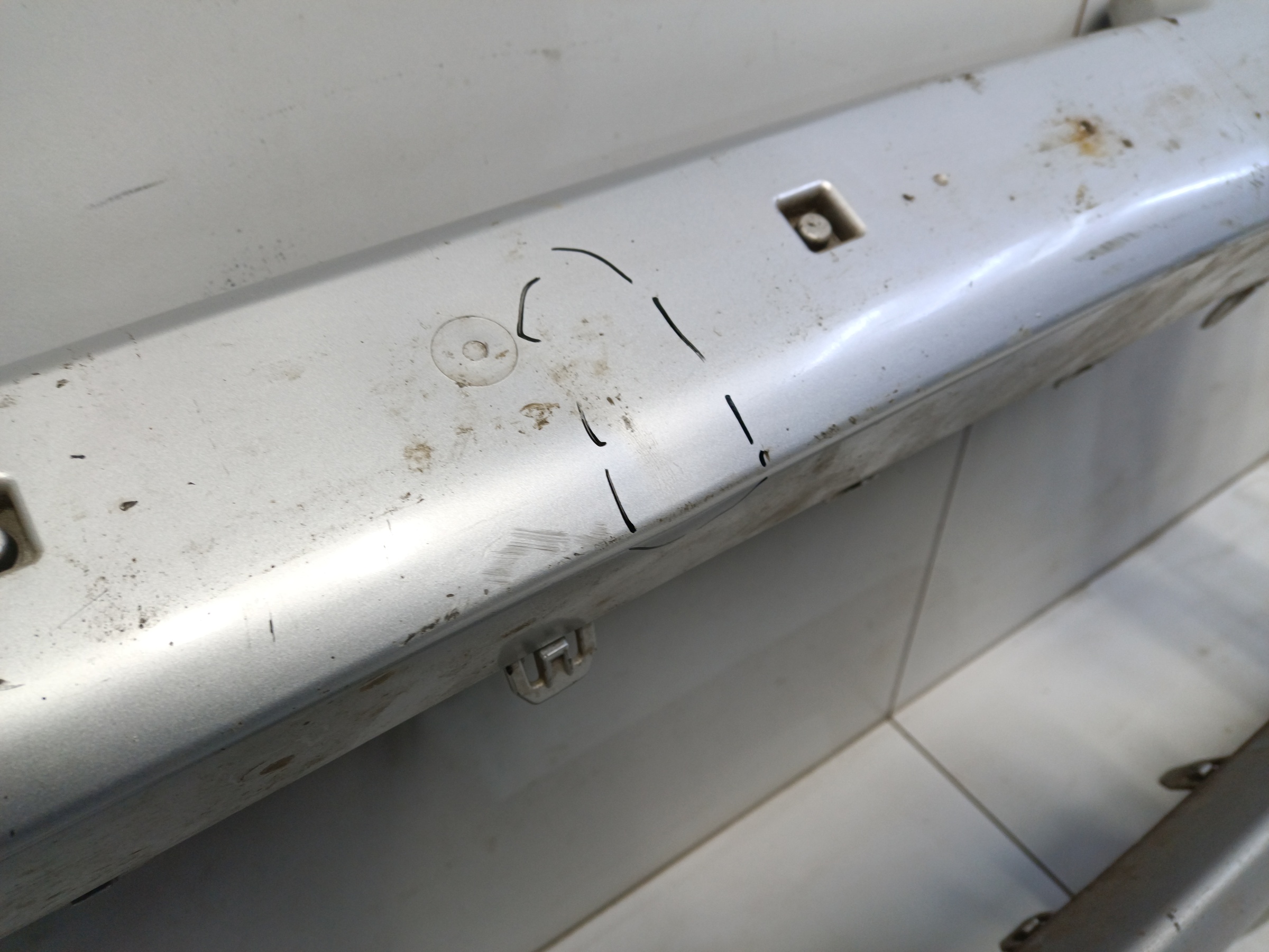 Накладка переднего бампера Renault Duster 1 Restail