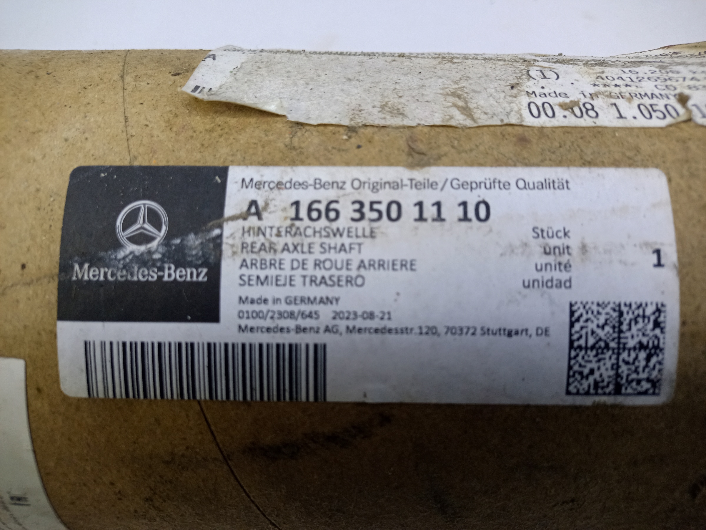 Вал приводной задний левый Mercedes Benz GL-Klasse X166