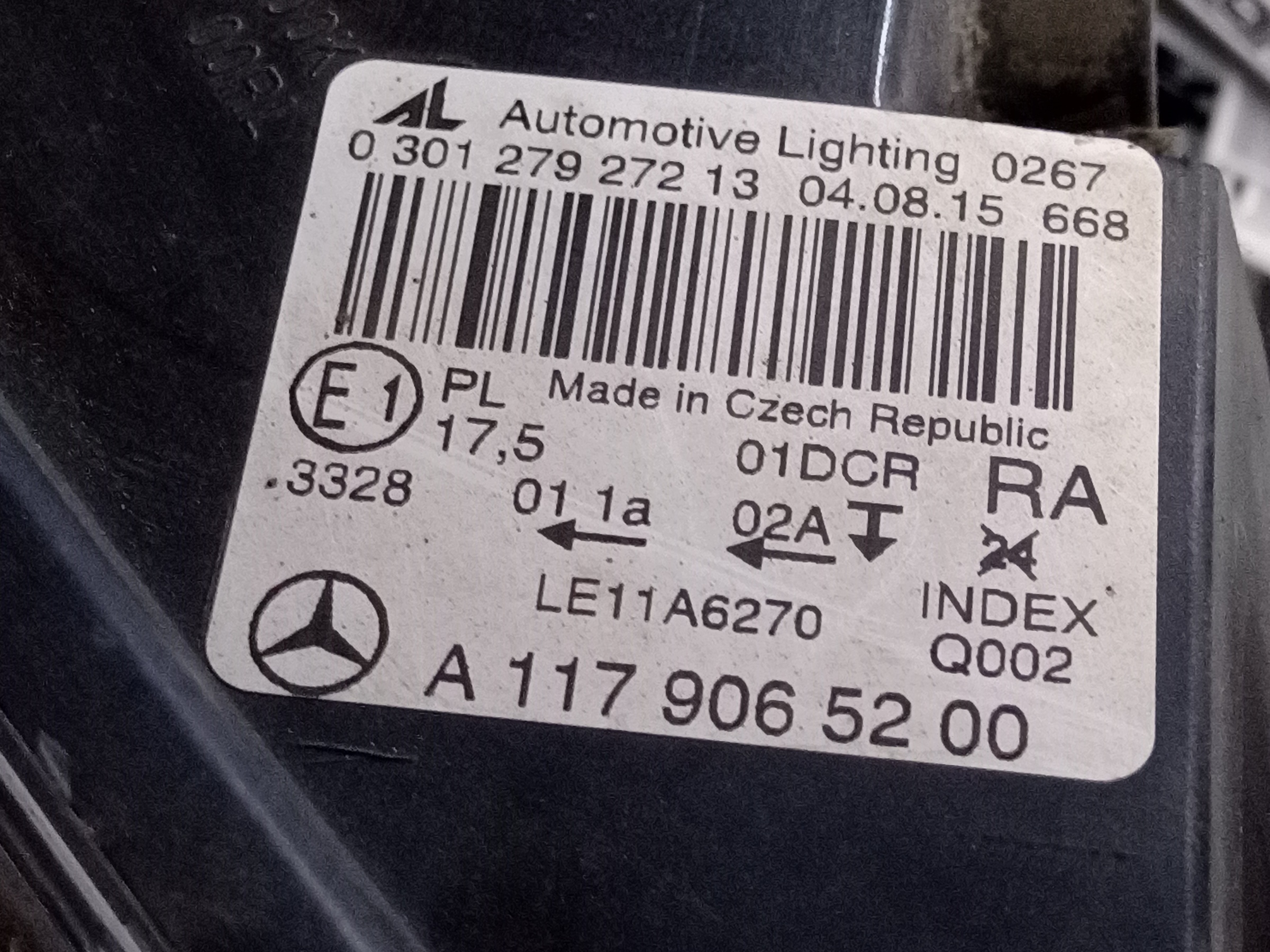 Фара передняя правая Mercedes Benz CLA-Klasse C117 ксенон