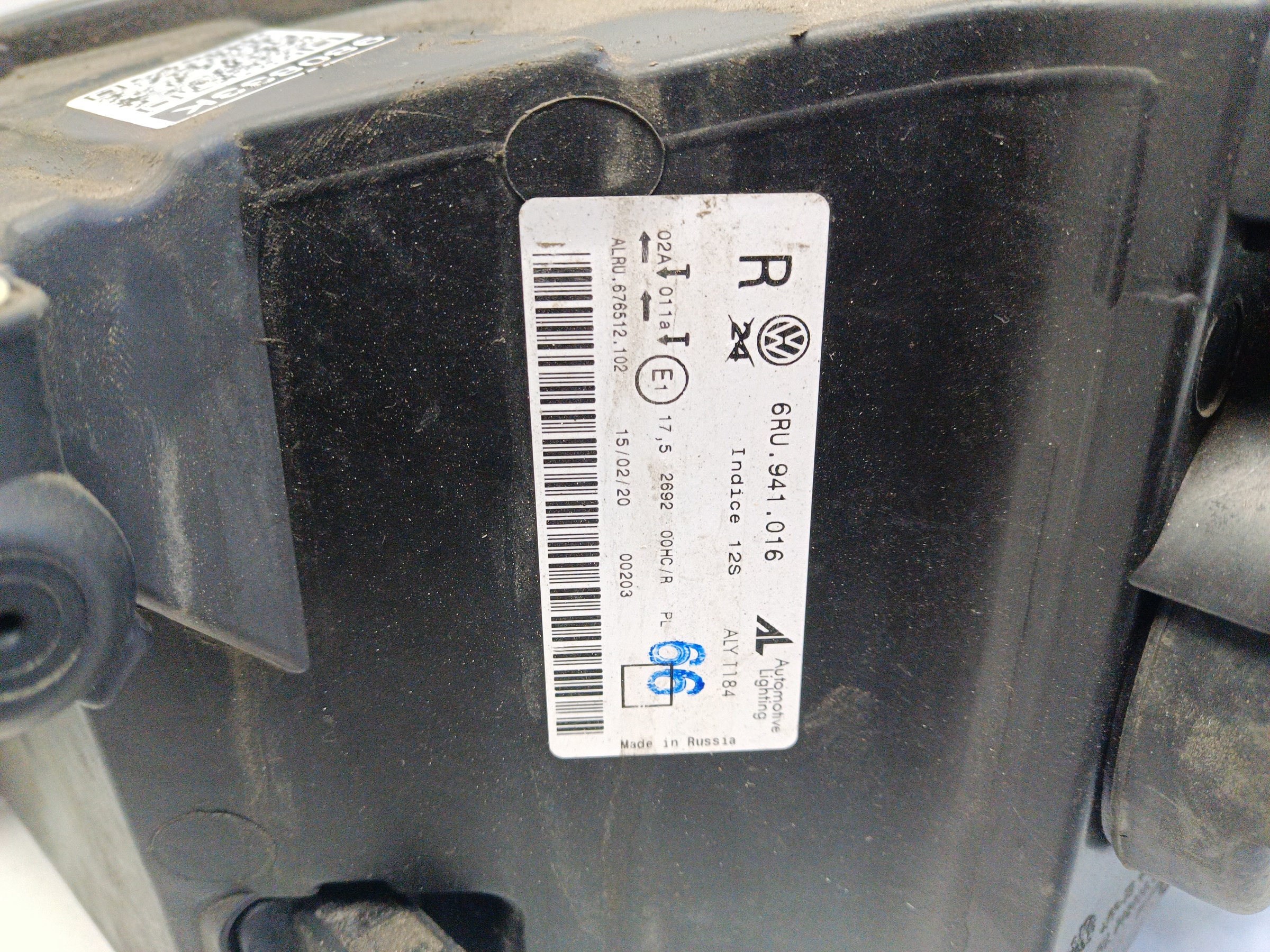 Фара передняя правая Volkswagen Polo 5 Sedan галоген