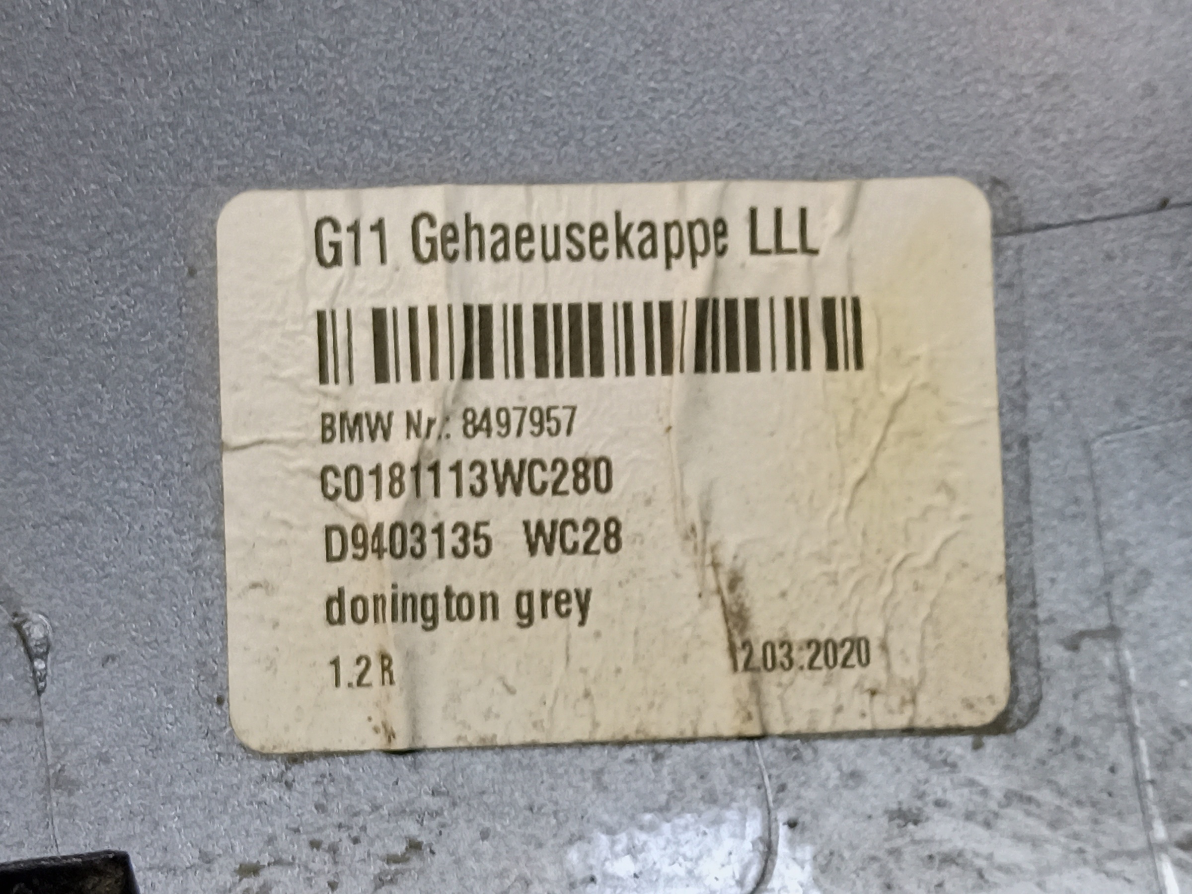 Крышка зеркала левого BMW 7er G11