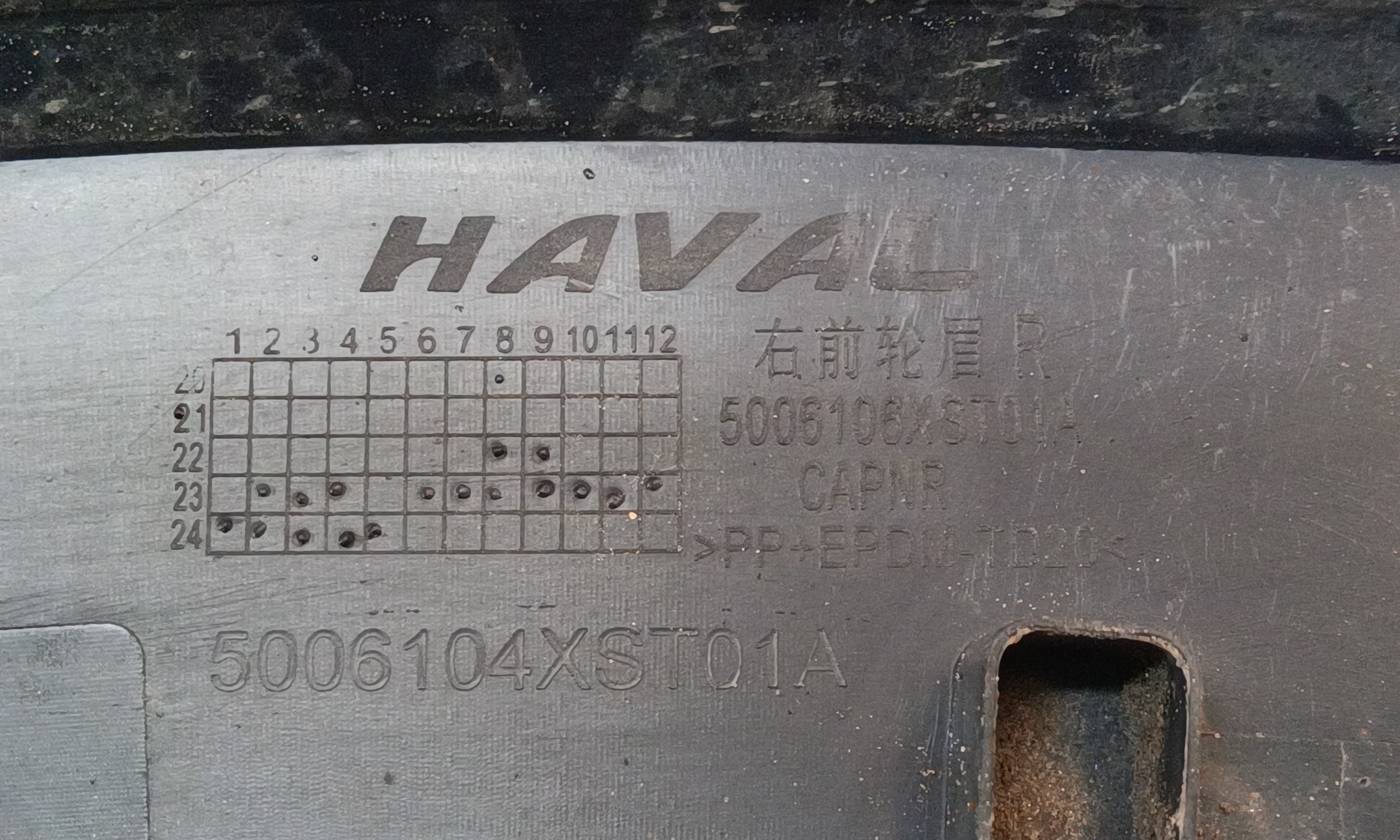 Накладка крыла переднего правого Haval Jolion Restail