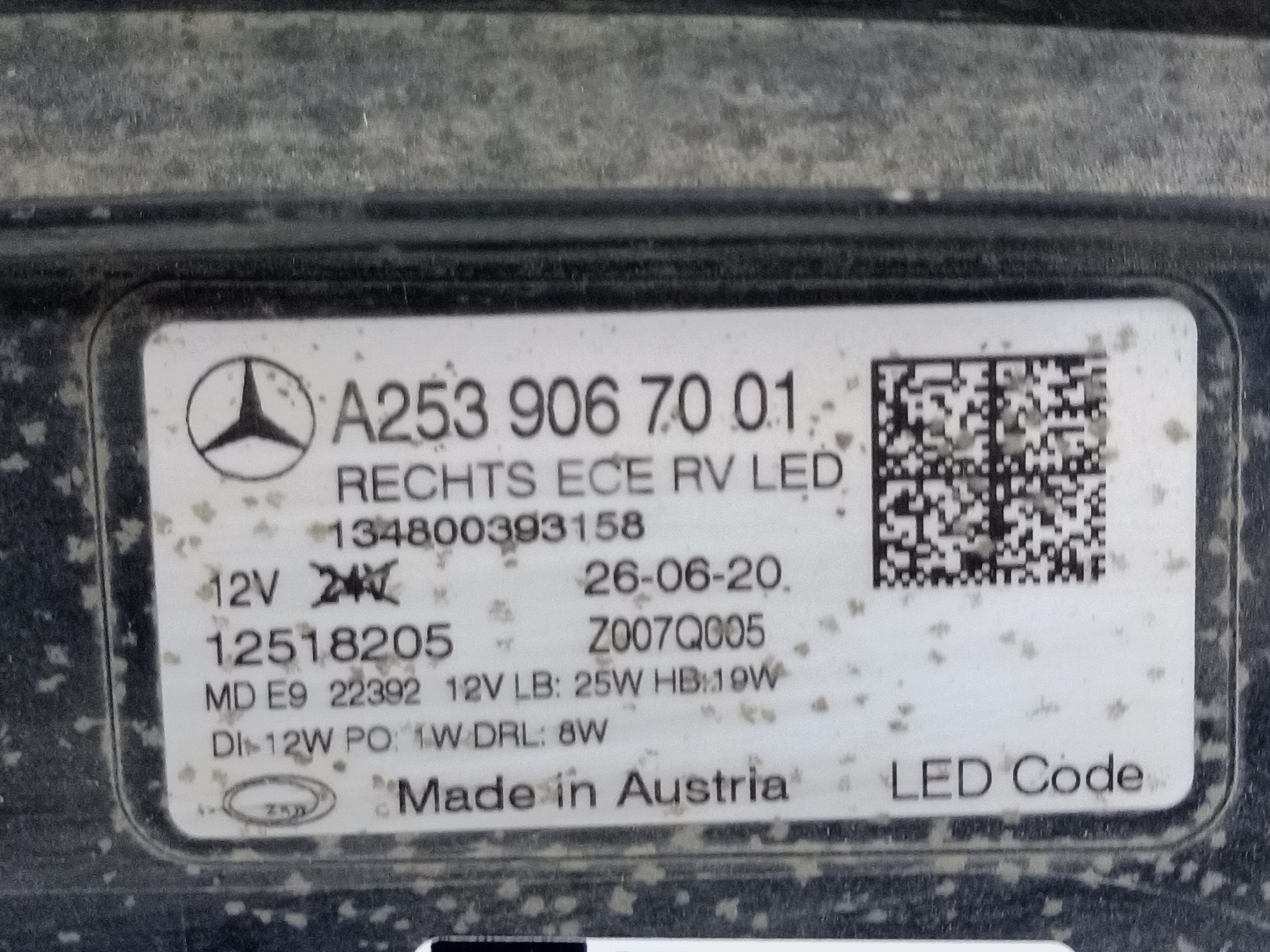 Фара передняя правая Mercedes Benz GLC-klasse X253 Restail LED