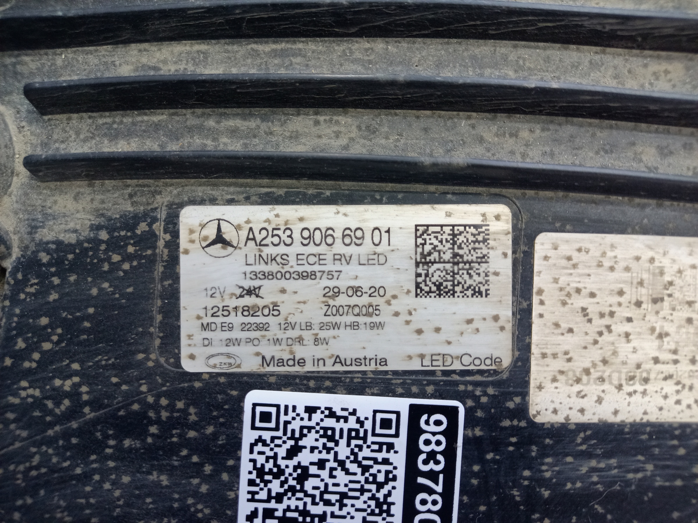 Фара передняя левая Mercedes Benz GLC-Klasse X253 Restail LED