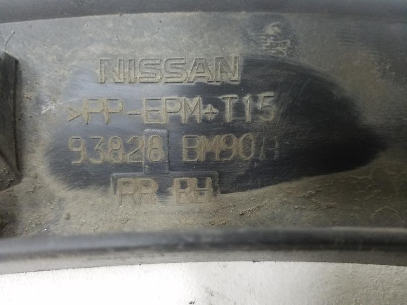 Накладка крыла заднего правого Nissan Qashqai 2