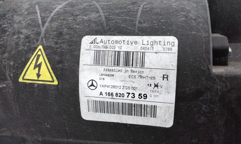 Фара передняя правая Mercedes Benz M-Klasse W166