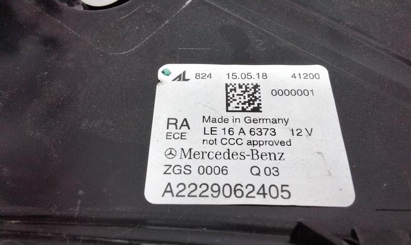 Фара передняя правая Mercedes-benz S-Klasse W222 Restail LED