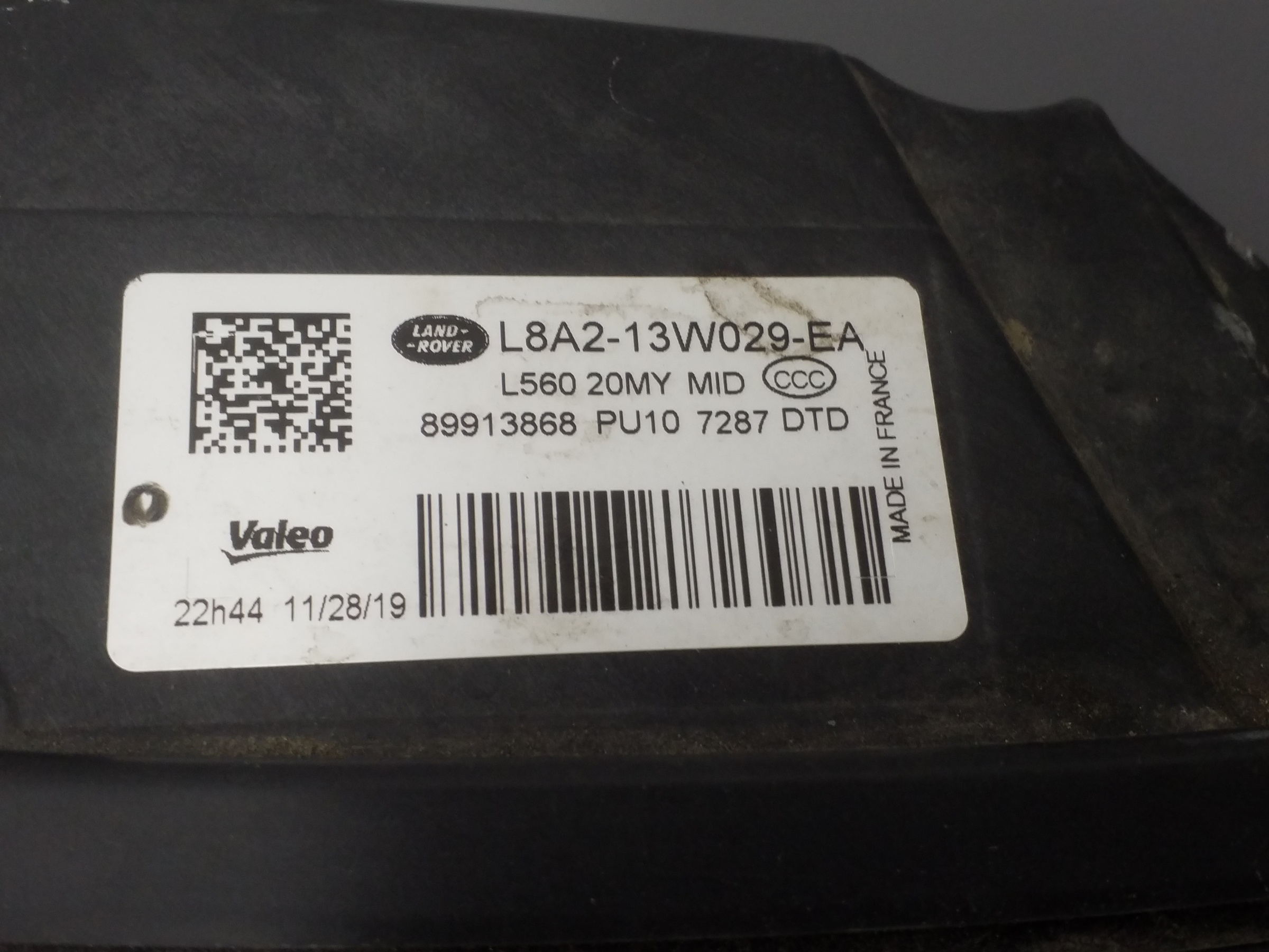 Фара передняя правая Range Rover Velar LED