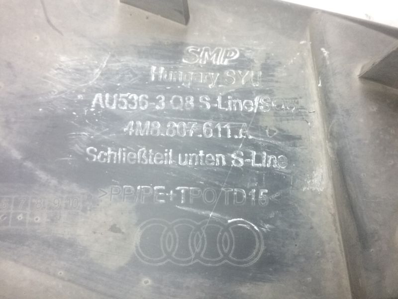 Пыльник переднего бампера Audi Q8 S-Line