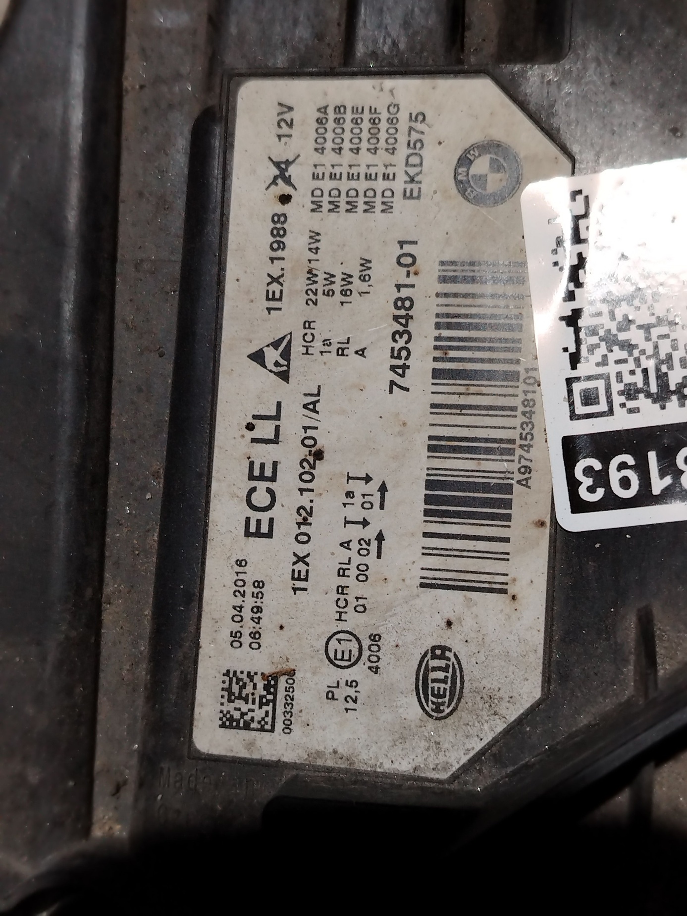 Фара передняя левая BMW 3er F30 Restail LED