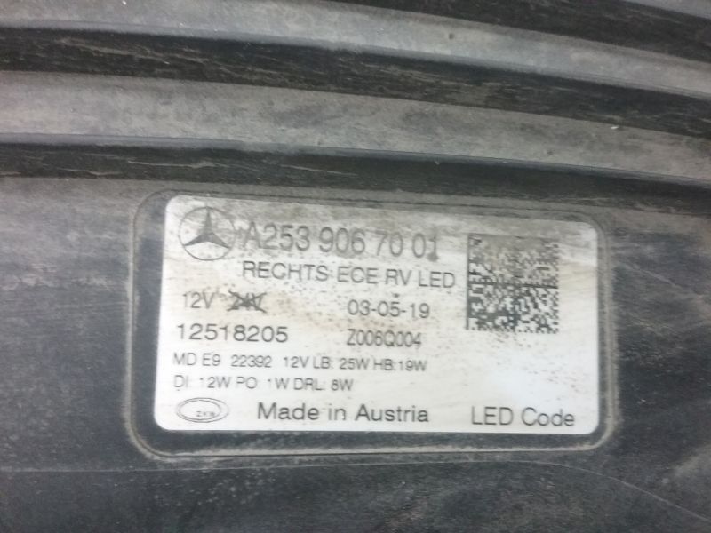 Фара передняя правая Mercedes Benz GLC-klasse X253 Restail LED